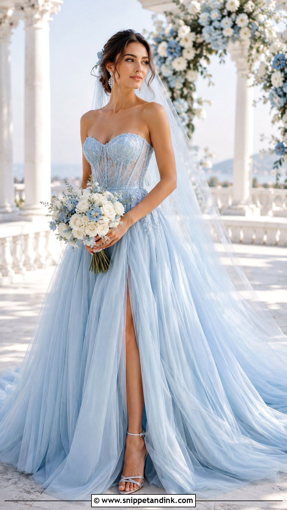 Aurora Blue Wedding Dress - Snippet and Ink - 25 Aurora Wedding Dress Ideas