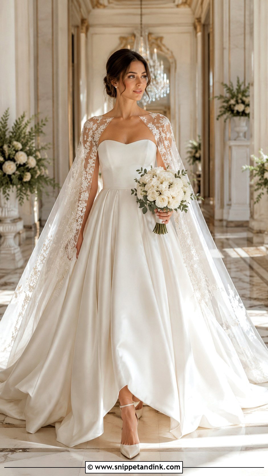 Aurora Cape Wedding Dress - Snippet and Ink - 25 Aurora Wedding Dress Ideas