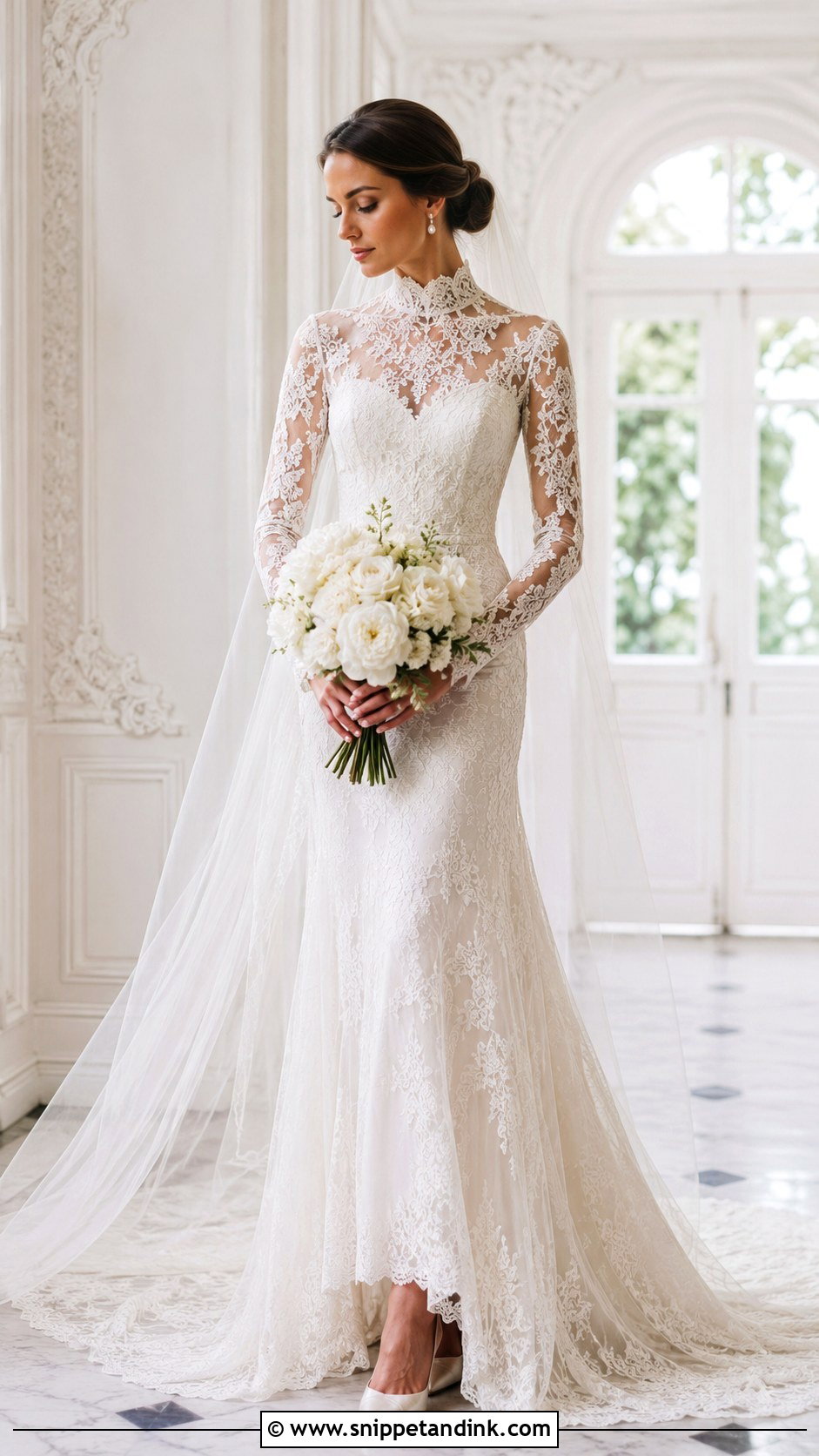Aurora High Neck Wedding Dress - Snippet and Ink - 25 Aurora Wedding Dress Ideas