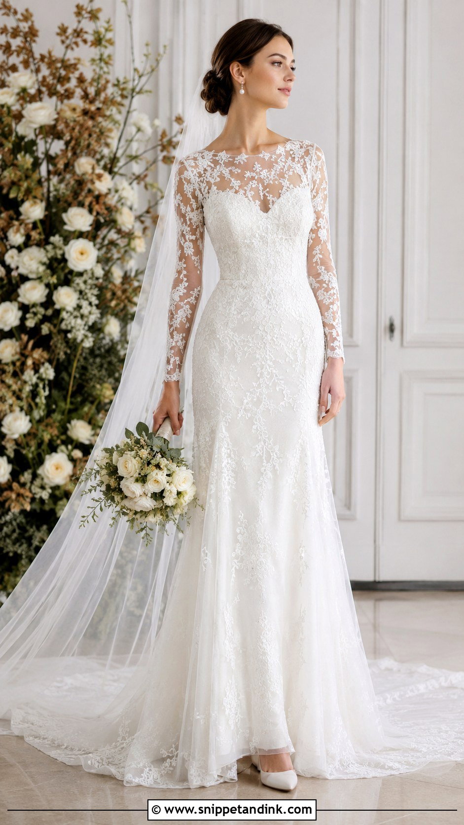Aurora Long Sleeve Wedding Dress - Snippet and Ink - 25 Aurora Wedding Dress Ideas
