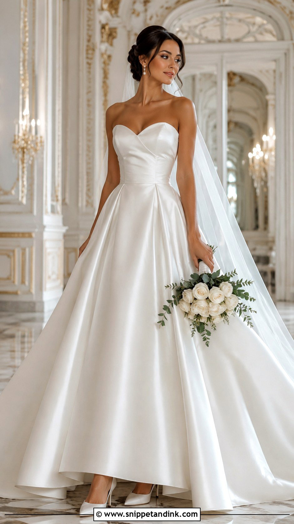 Aurora Satin Wedding Dress - Snippet and Ink - 25 Aurora Wedding Dress Ideas