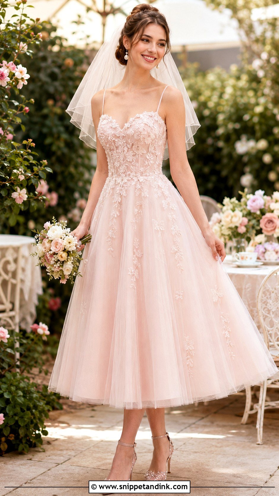 Aurora Tea Length Wedding Dress - Snippet and Ink - 25 Aurora Wedding Dress Ideas