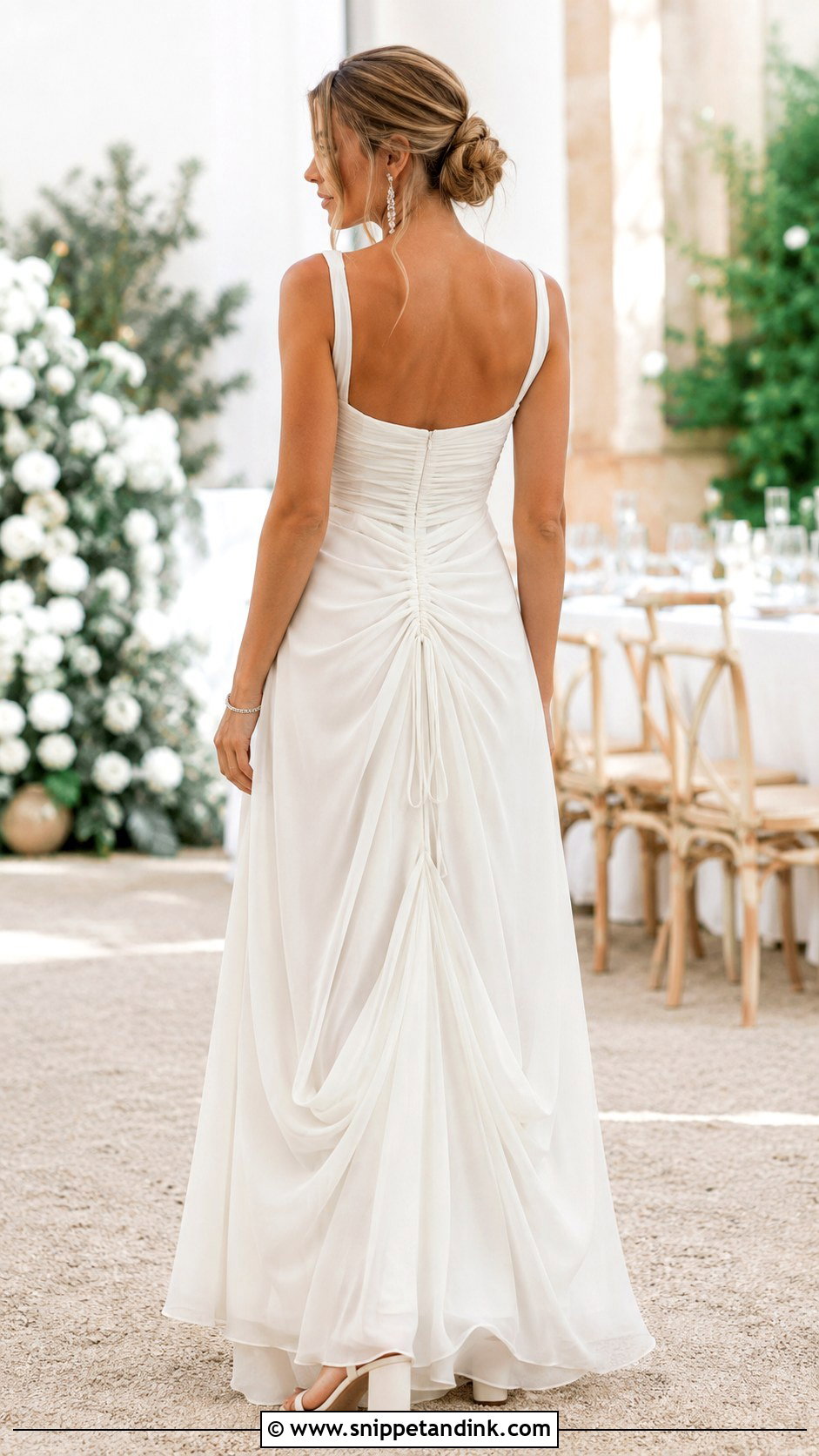 Austrian Bustle With Chiffon Gown - Snippet and Ink - 20 Bustle Types Ideas