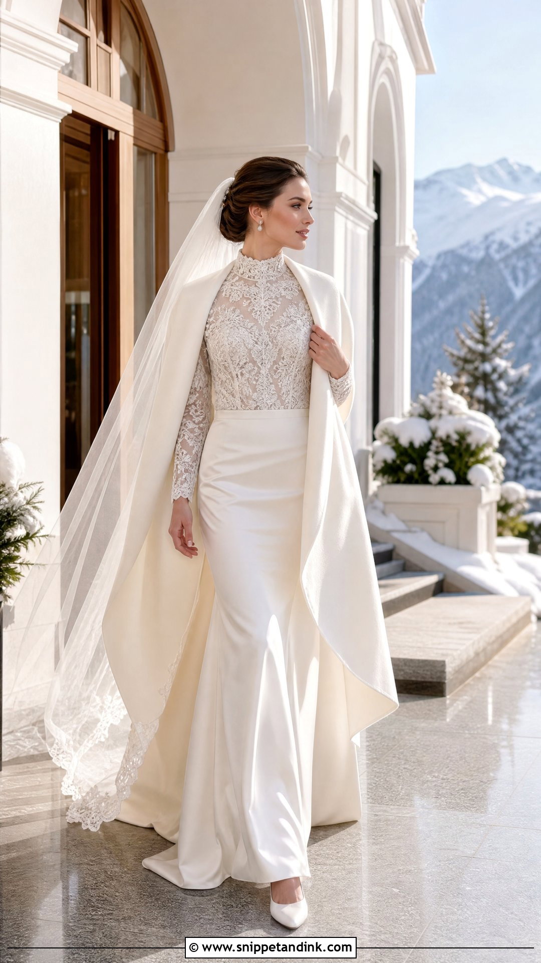 Austrian High Neck Wedding Dress - Snippet and Ink - 20 European Wedding Dress Ideas