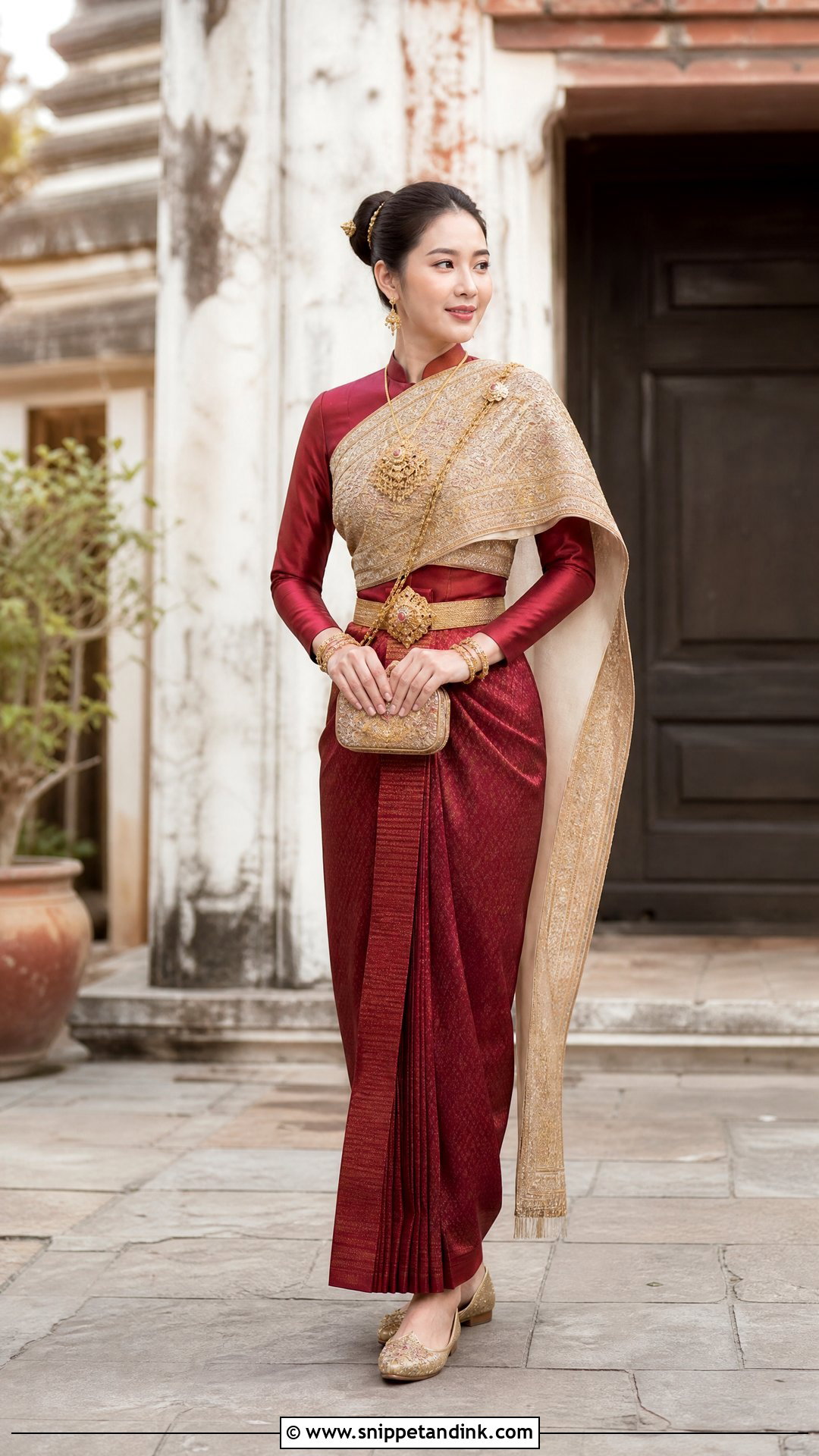 Ayutthaya Inspired Thai Wedding Dress - Snippet and Ink - 20 Traditional Thai Wedding Dress Ideas