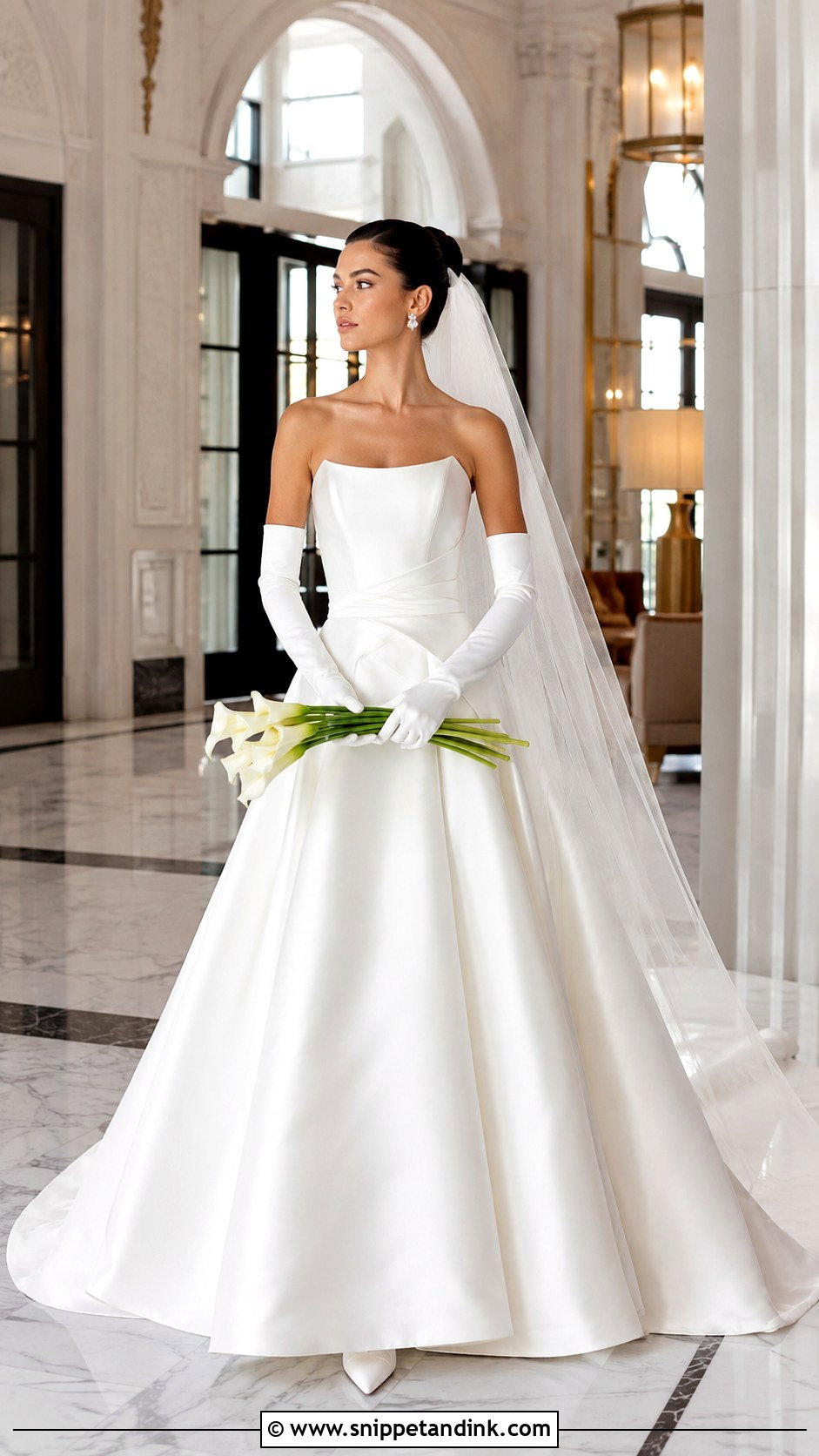 Azazie Adelise Wedding Dress With Opera Gloves - Snippet and Ink - 20 Azazie Wedding Dresses