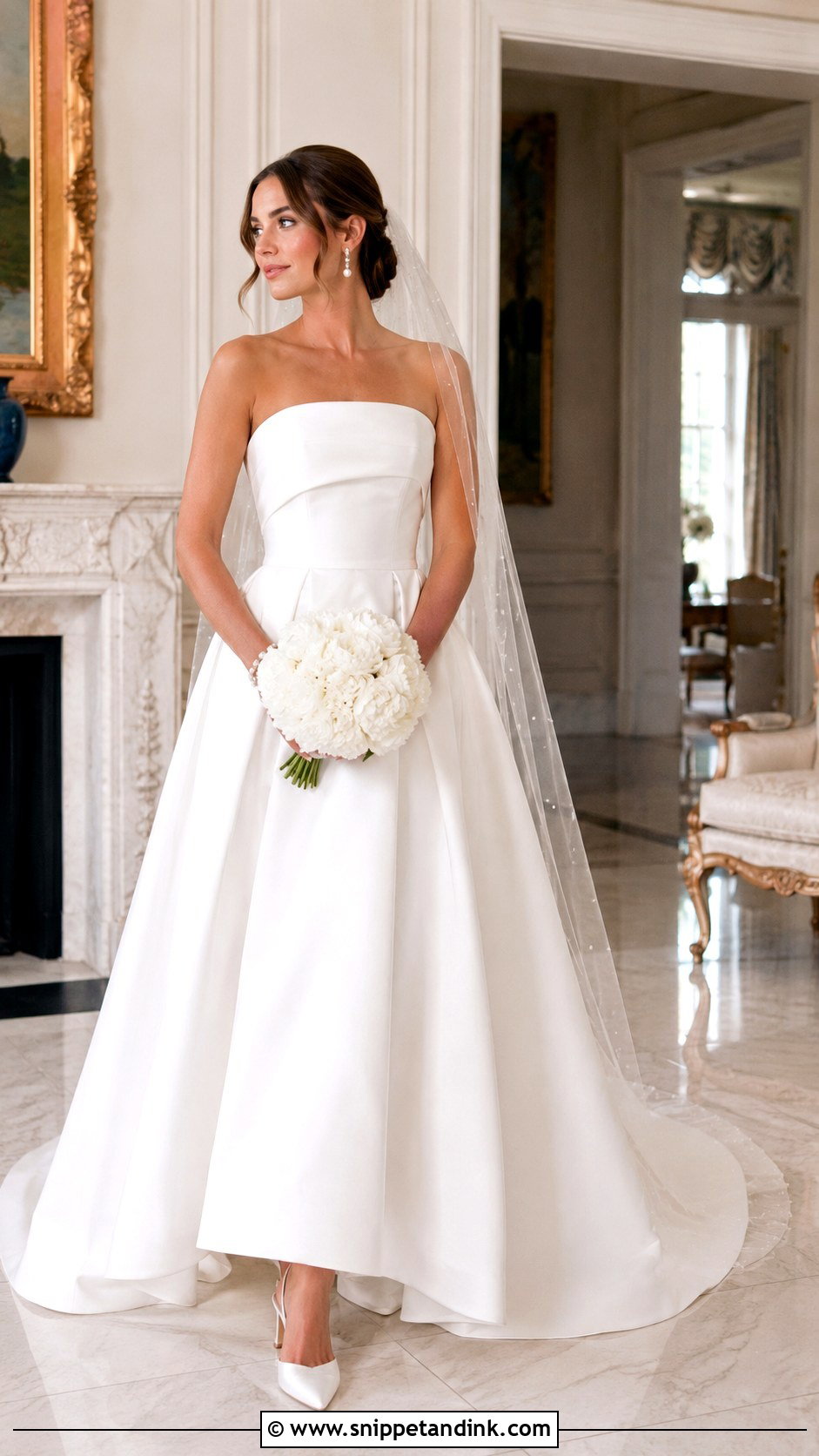 Azazie Adinah Wedding Dress With Pearl Veil - Snippet and Ink - 20 Azazie Wedding Dresses