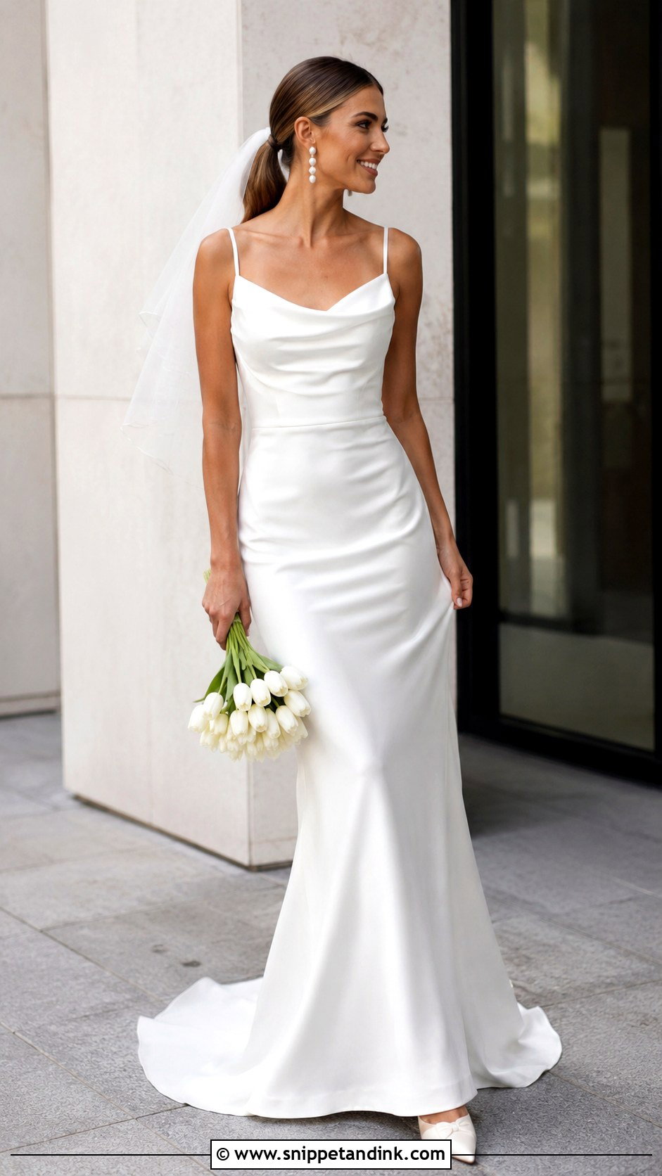 Azazie Caity Wedding Dress With Statement Earrings - Snippet and Ink - 20 Azazie Wedding Dresses