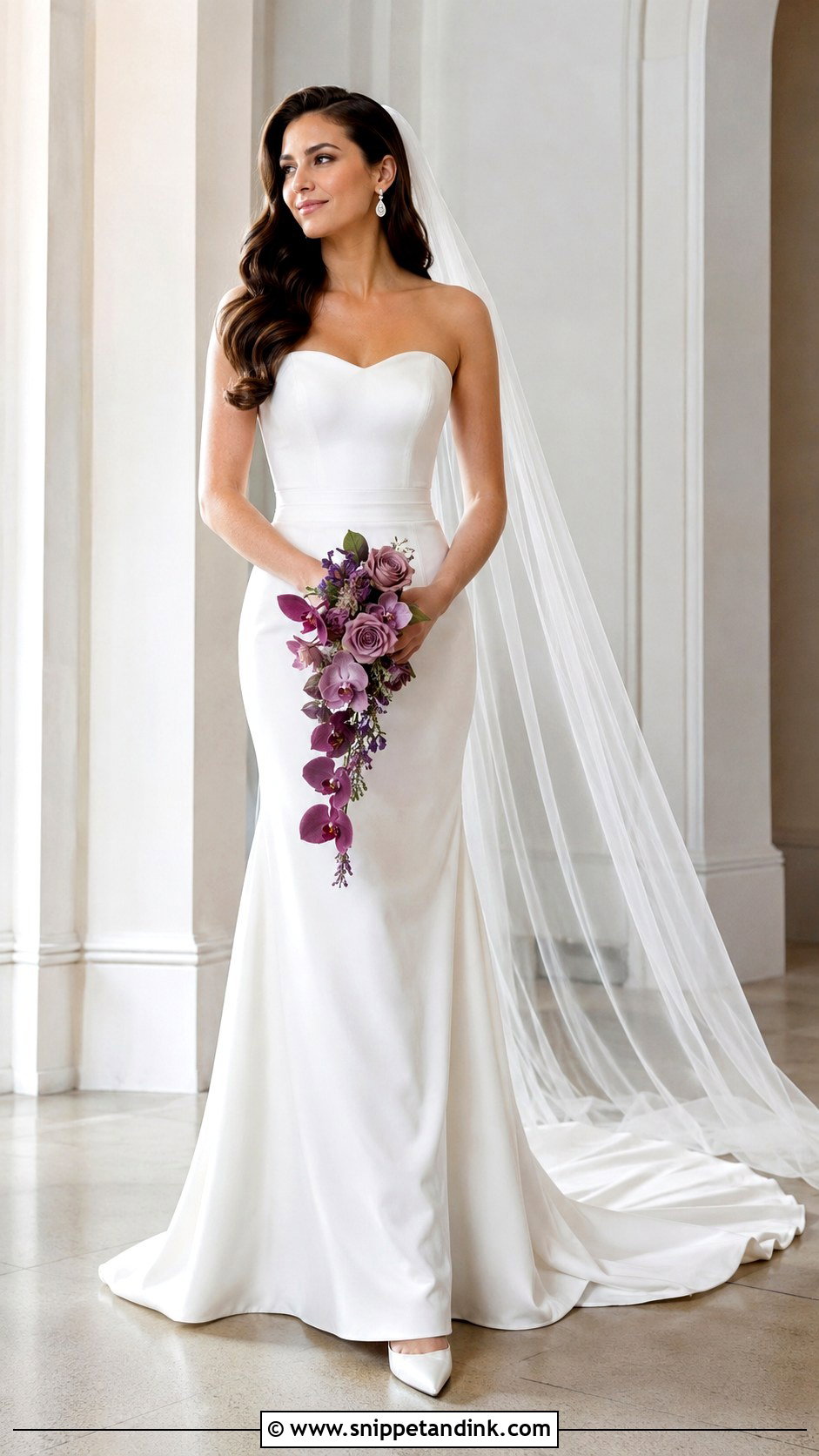 Azazie Cherity Wedding Dress With Long Veil - Snippet and Ink - 20 Azazie Wedding Dresses