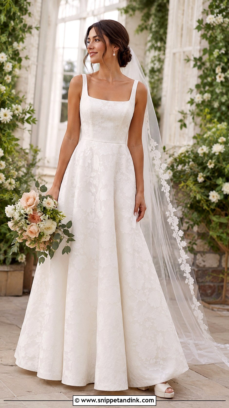 Azazie Cheyenne Wedding Dress With Floral Veil - Snippet and Ink - 20 Azazie Wedding Dresses