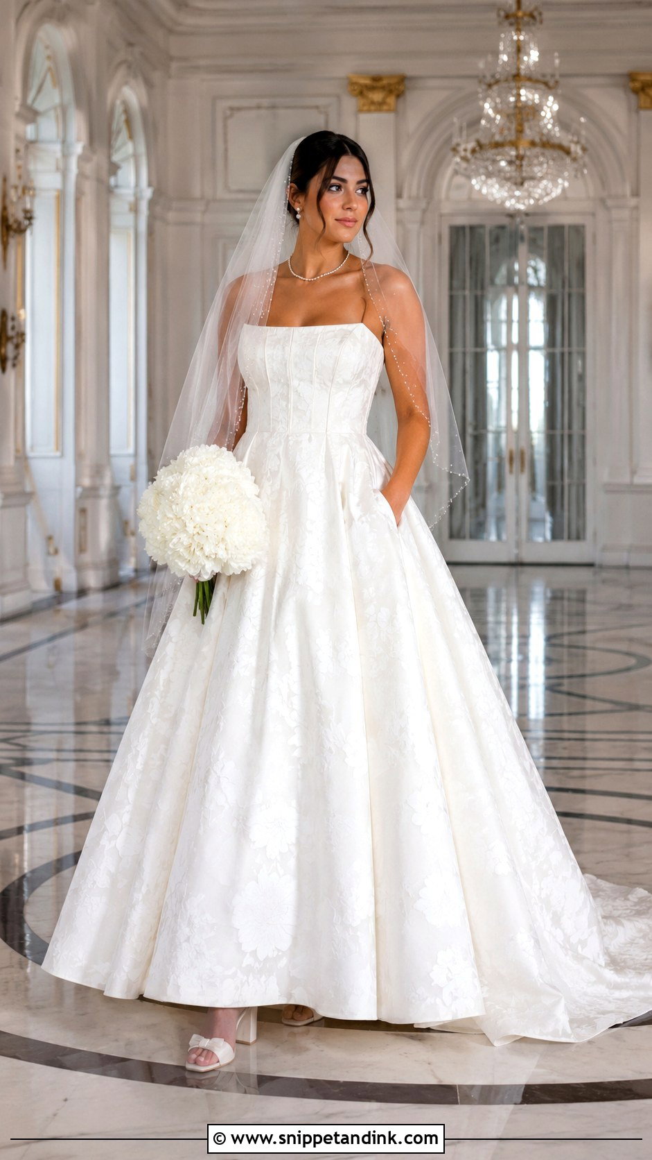 Azazie Delvina Wedding Dress With Pearl Accessories - Snippet and Ink - 20 Azazie Wedding Dresses