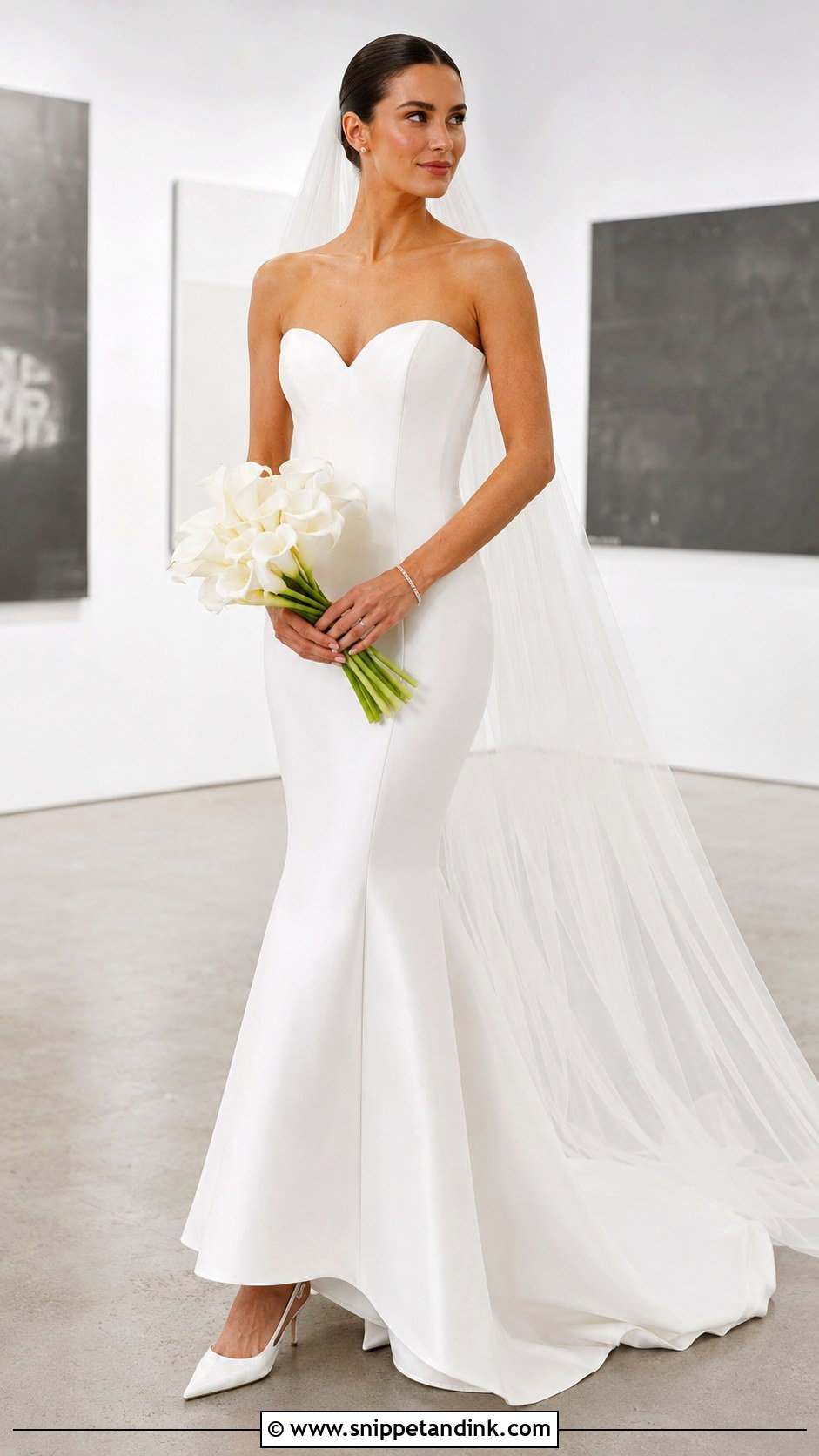 Azazie Elyse Wedding Dress With Minimalist Accessories - Snippet and Ink - 20 Azazie Wedding Dresses