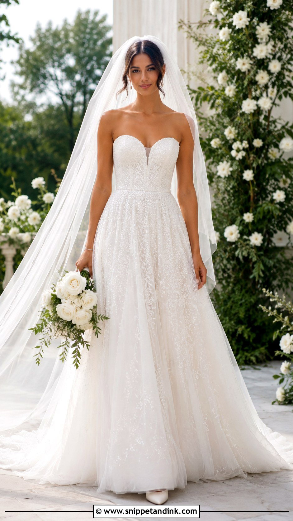 Azazie Florentina Wedding Dress With Cathedral Veil - Snippet and Ink - 20 Azazie Wedding Dresses
