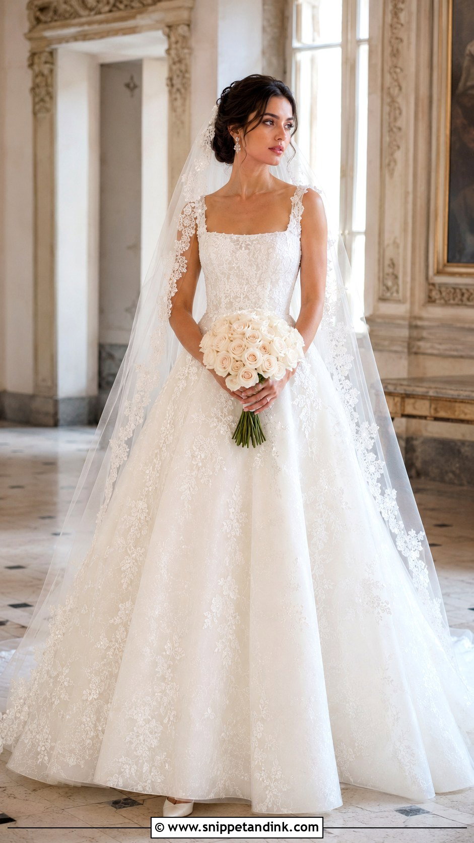 Azazie Geneva Wedding Dress With Lace Veil - Snippet and Ink - 20 Azazie Wedding Dresses