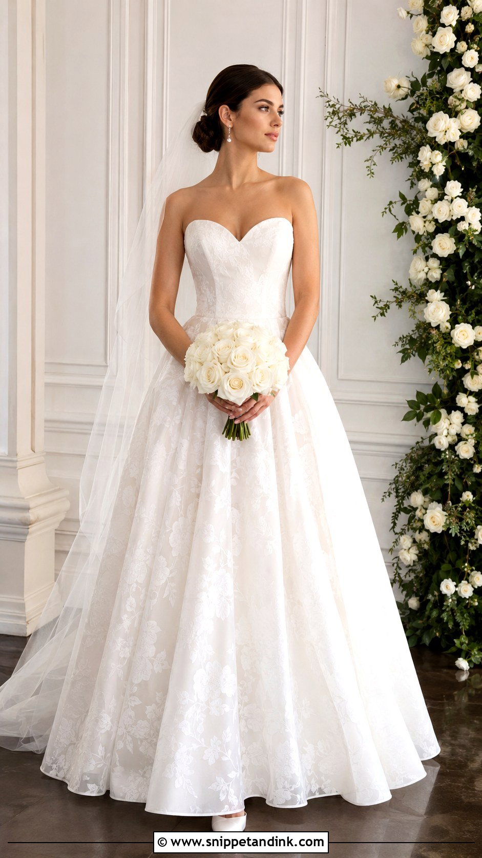 Azazie Gladiola Wedding Dress With Classic Accessories - Snippet and Ink - 20 Azazie Wedding Dresses