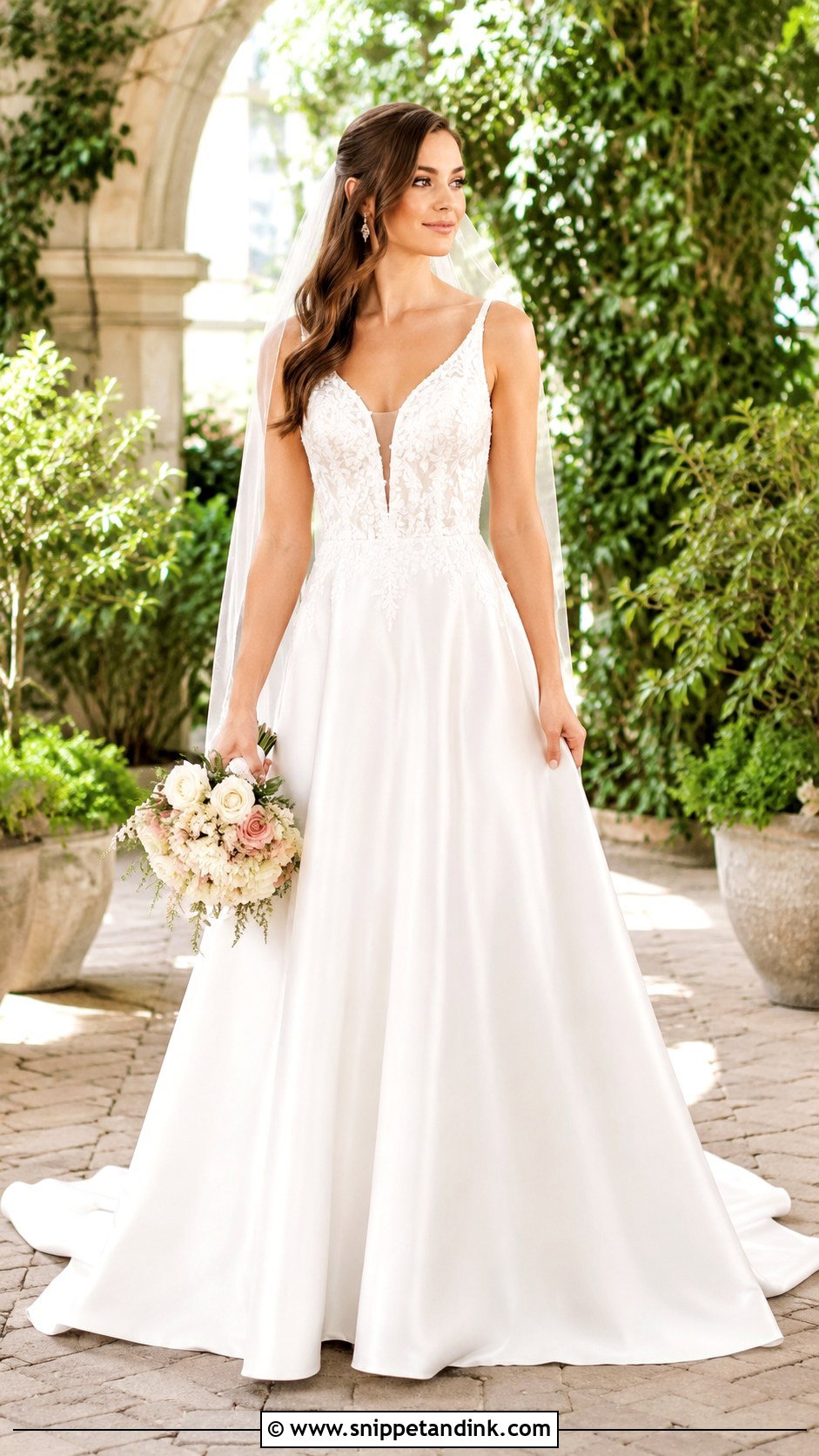 Azazie Marisela Wedding Dress With Fingertip Veil - Snippet and Ink - 20 Azazie Wedding Dresses