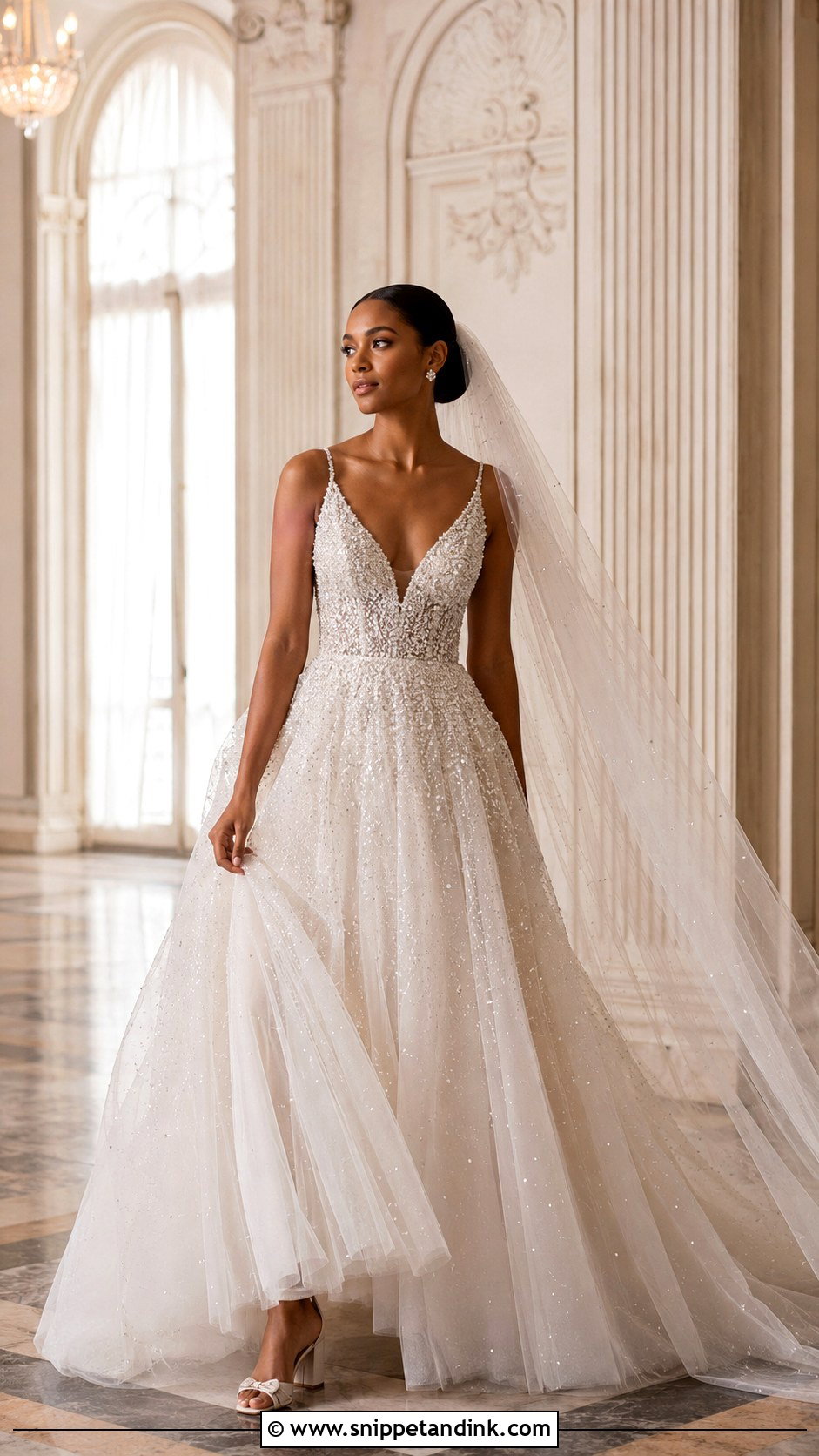 BHLDN Beaded Tulle Ball Gown - Snippet and Ink - 20 Bhldn Wedding Dress Ideas