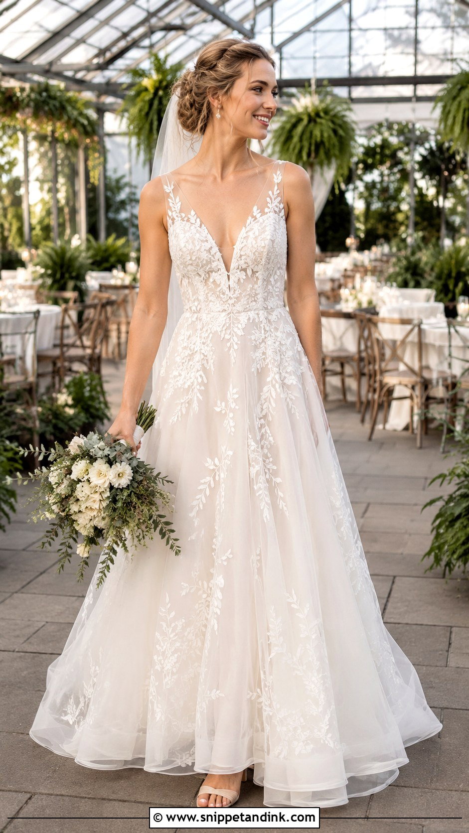 BHLDN Embroidered Tulle Wedding Dress - Snippet and Ink - 20 Bhldn Wedding Dress Ideas