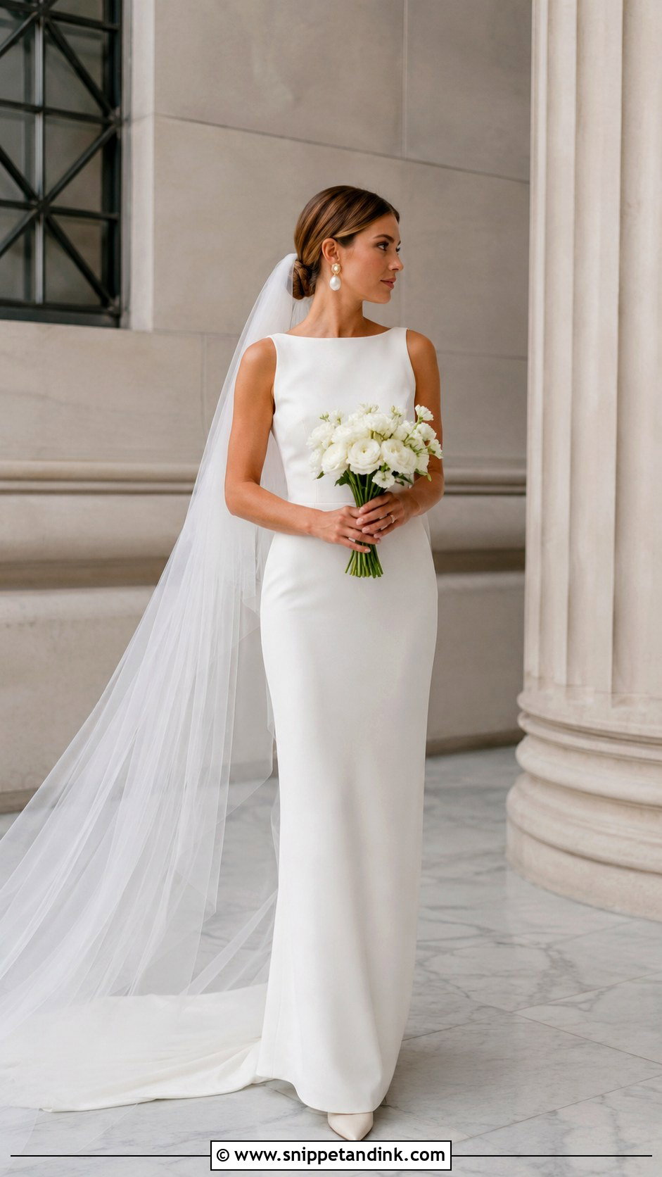 BHLDN Minimalist Column Wedding Dress - Snippet and Ink - 20 Bhldn Wedding Dress Ideas