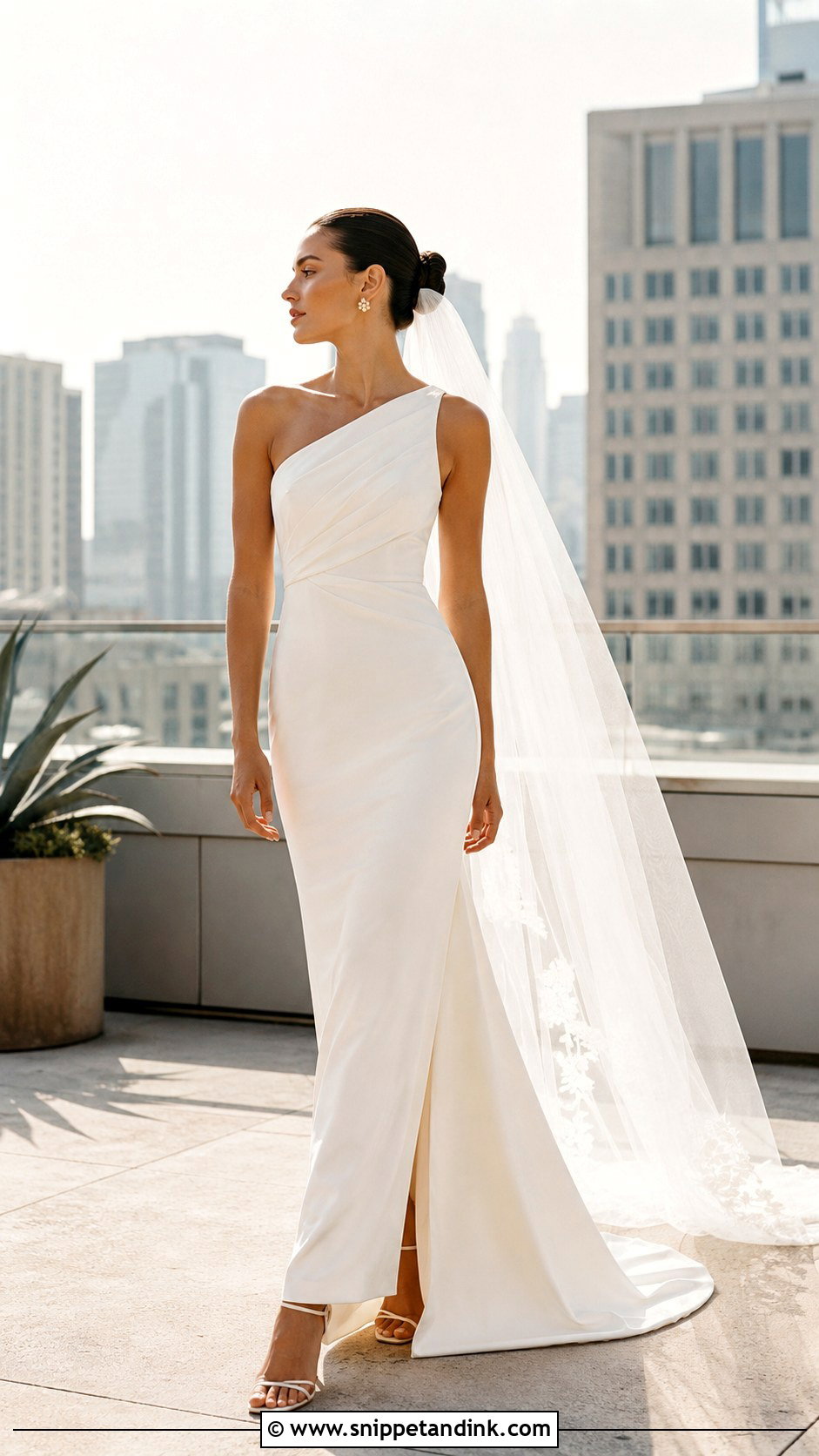 BHLDN One Shoulder Wedding Dress - Snippet and Ink - 20 Bhldn Wedding Dress Ideas