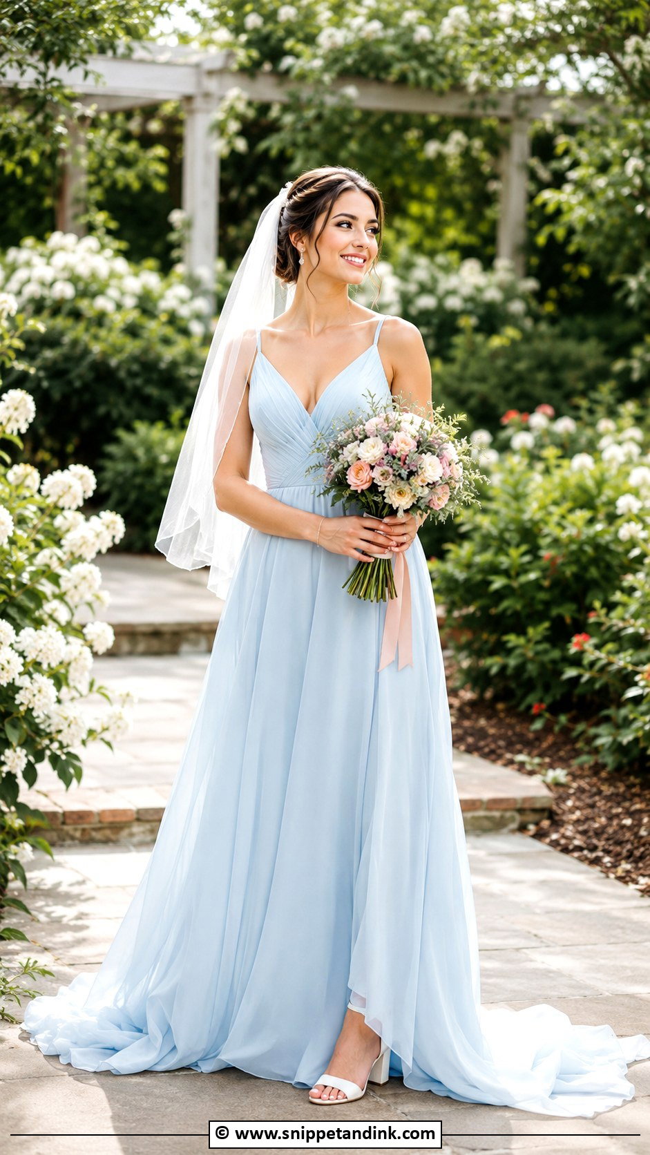 Baby Blue A Line Wedding Dress - Snippet and Ink - 25 Baby Blue Wedding Dress Ideas