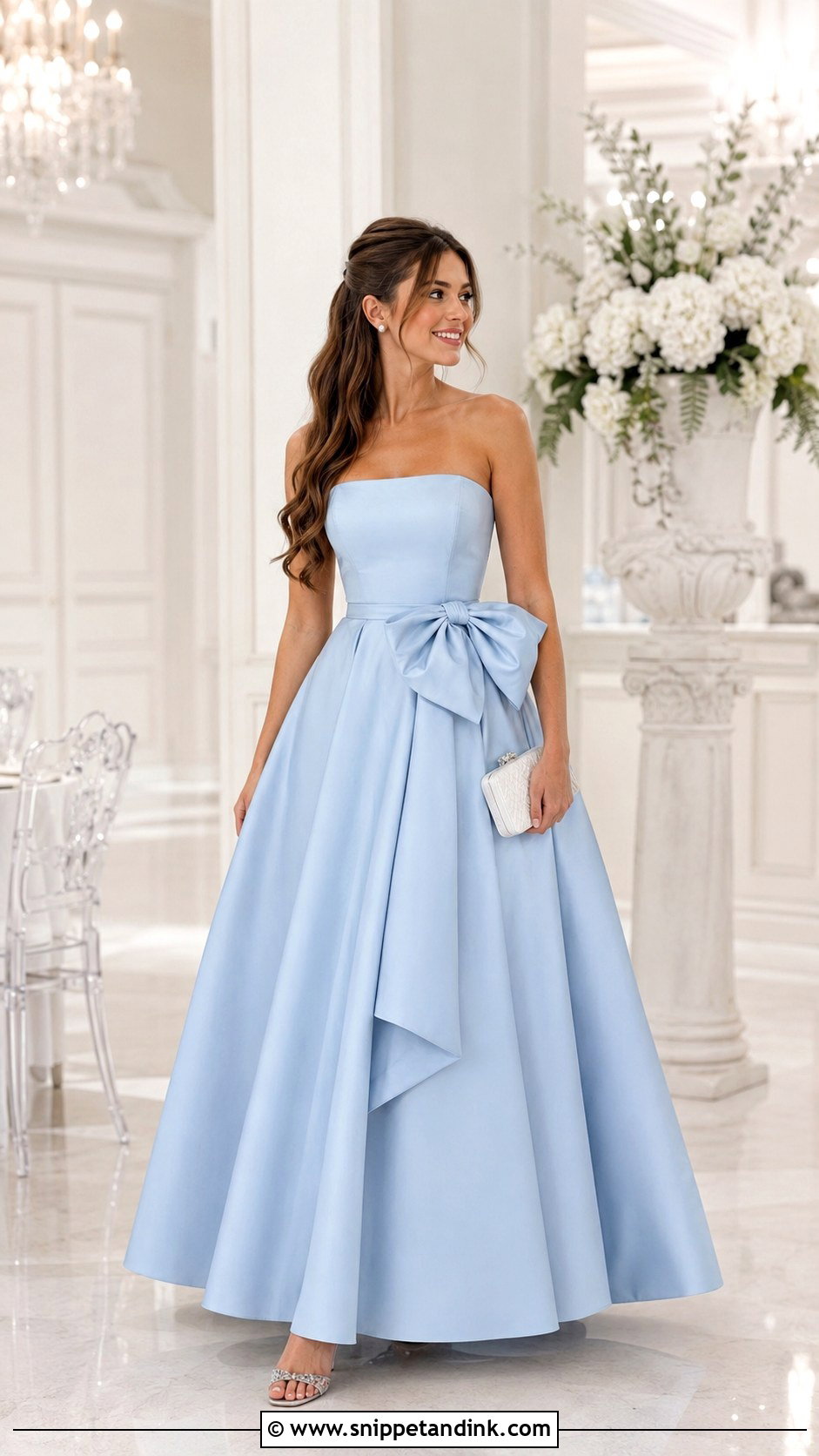 Baby Blue Bow Ball Gown - Snippet and Ink - 20 Ball Gown Blue Ideas