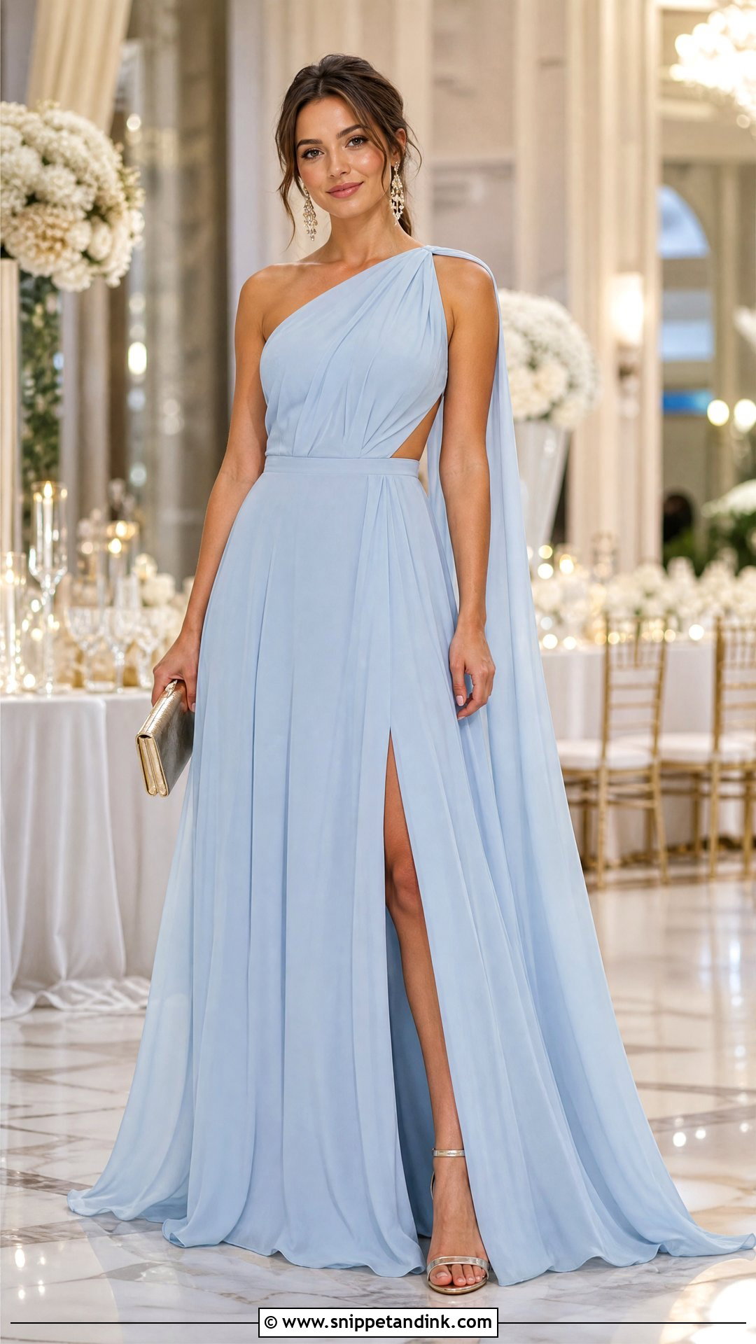 Baby Blue Gown Wedding Outfit - Snippet and Ink - 25 Baby Blue Dress Outfit Wedding Ideas