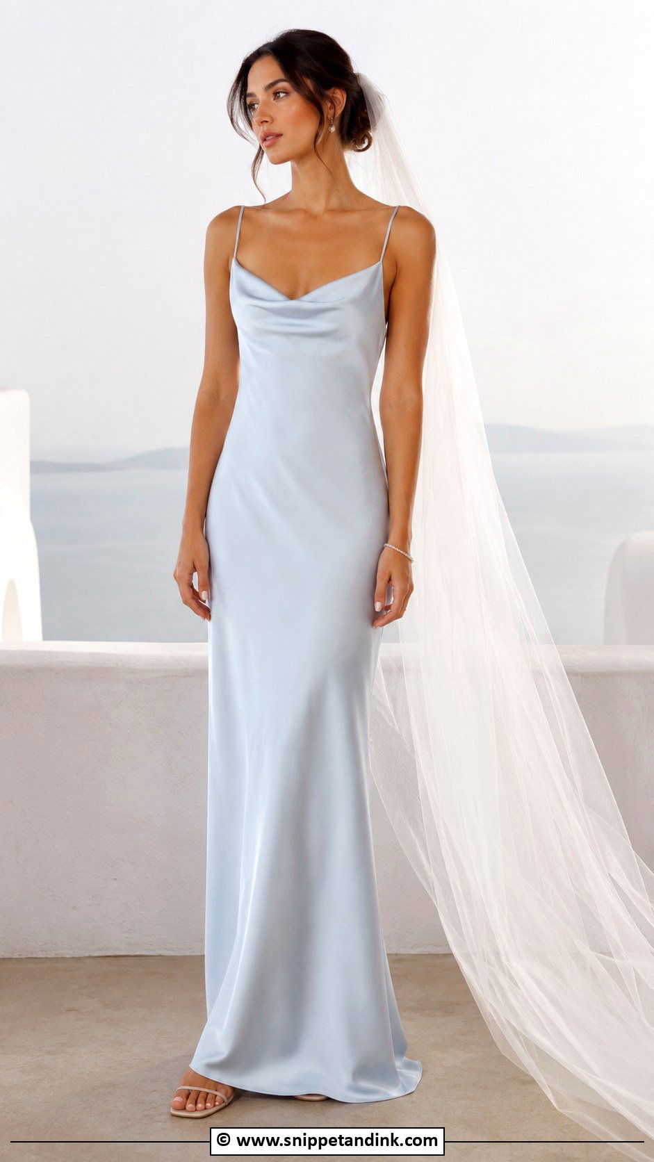 Baby Blue Slip Wedding Dress - Snippet and Ink - 25 Baby Blue Wedding Dress Ideas