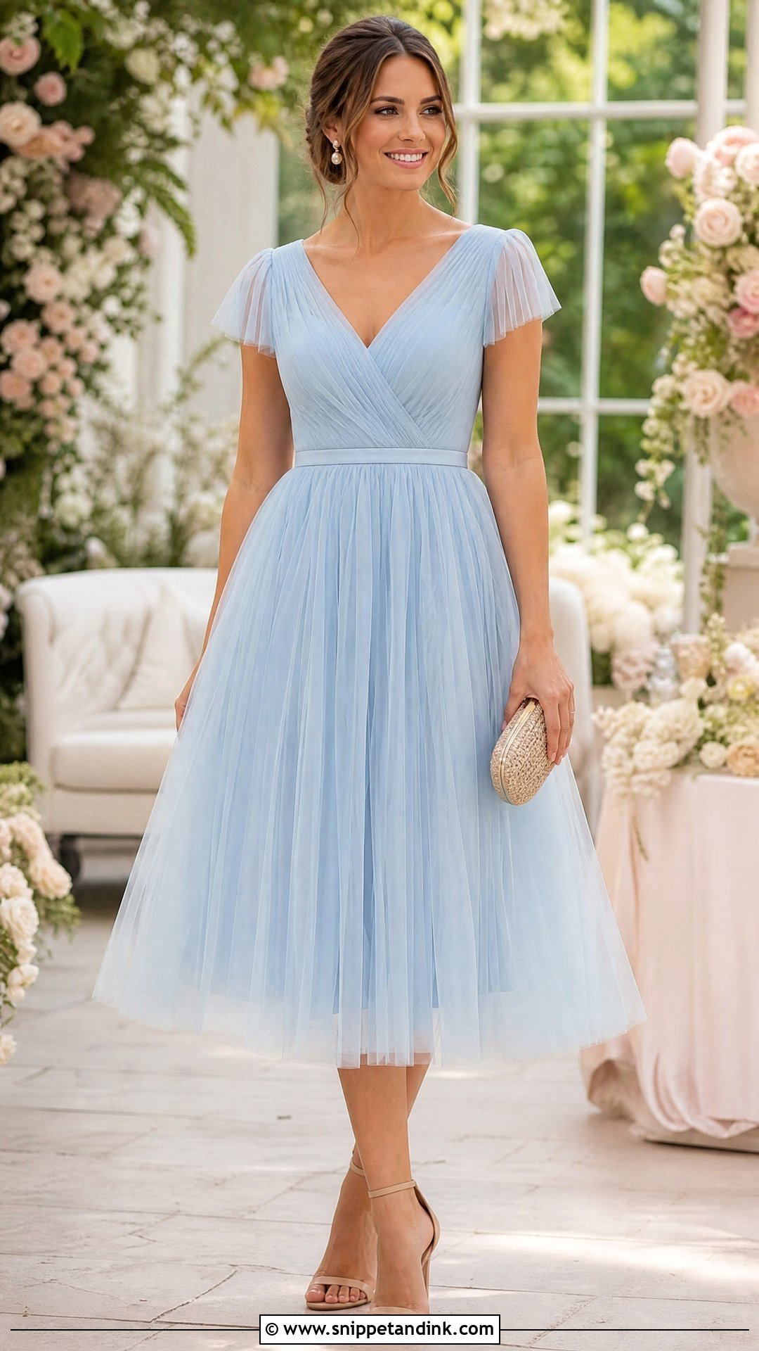 Baby Blue Tulle Dress Wedding Outfit - Snippet and Ink - 25 Baby Blue Dress Outfit Wedding Ideas