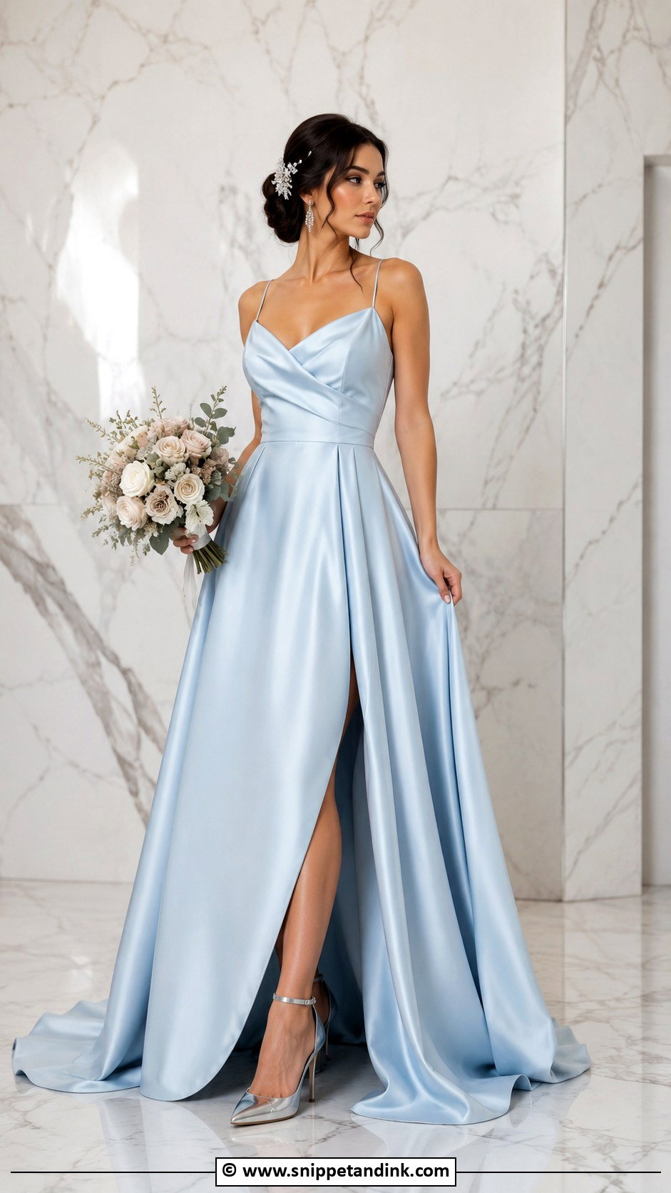 Baby Blue Wedding Dress With Silver Heels - Snippet and Ink - 25 Baby Blue Wedding Dress Ideas