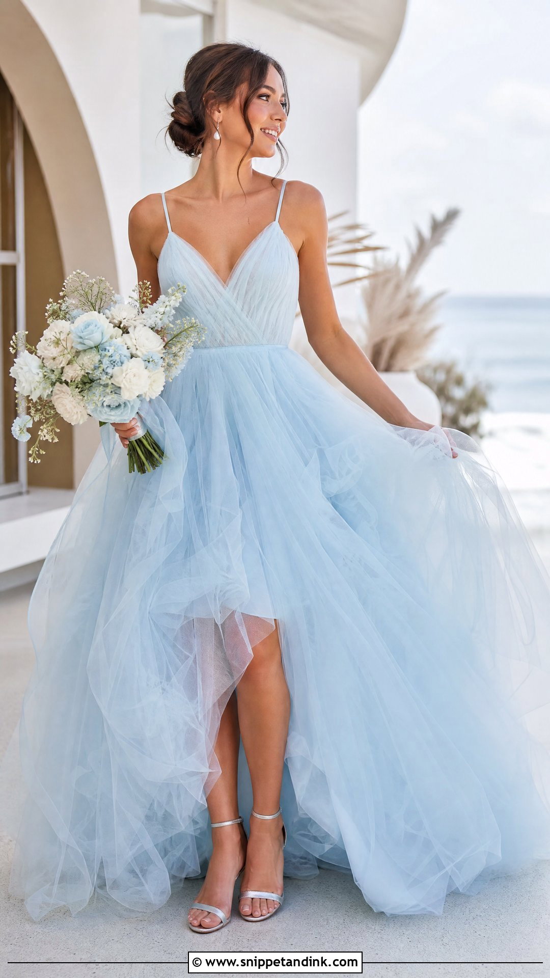 Baby Blue Wedding Dress - Snippet and Ink - 25 Colored Wedding Dress Ideas