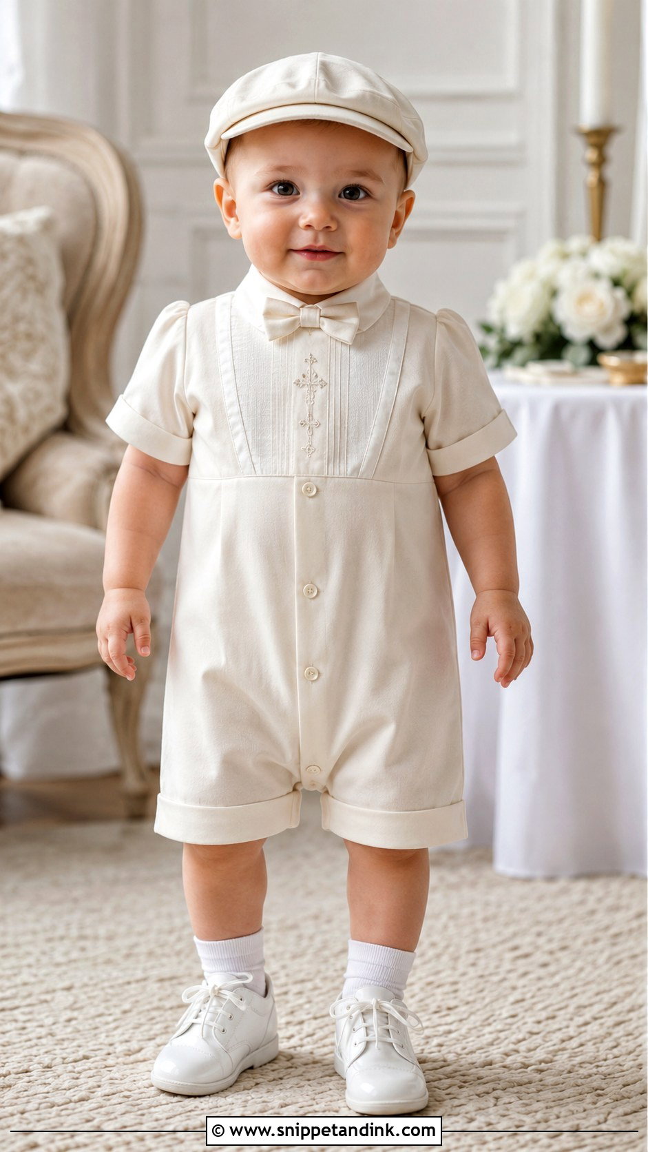 Baby Boy Baptism Outfit With Cap - Snippet and Ink - 25 Boy Baptism Outfit Ideas