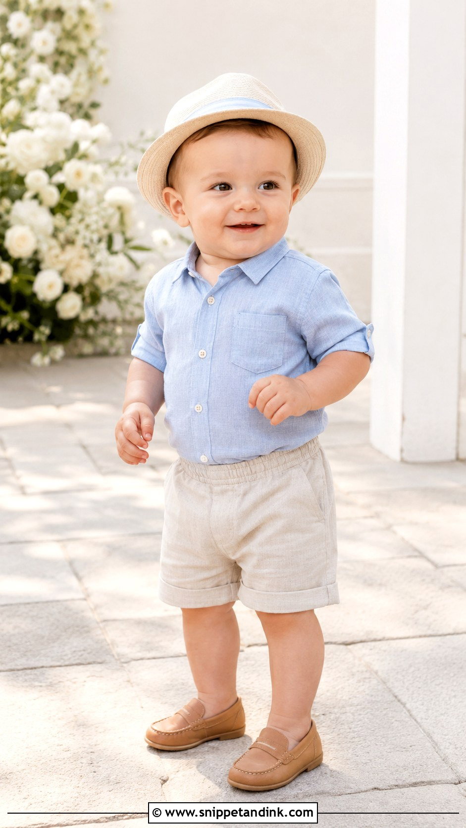 Baby Boy Linen Shirt Wedding Outfit - Snippet and Ink - 25 Baby Wedding Outfit Ideas