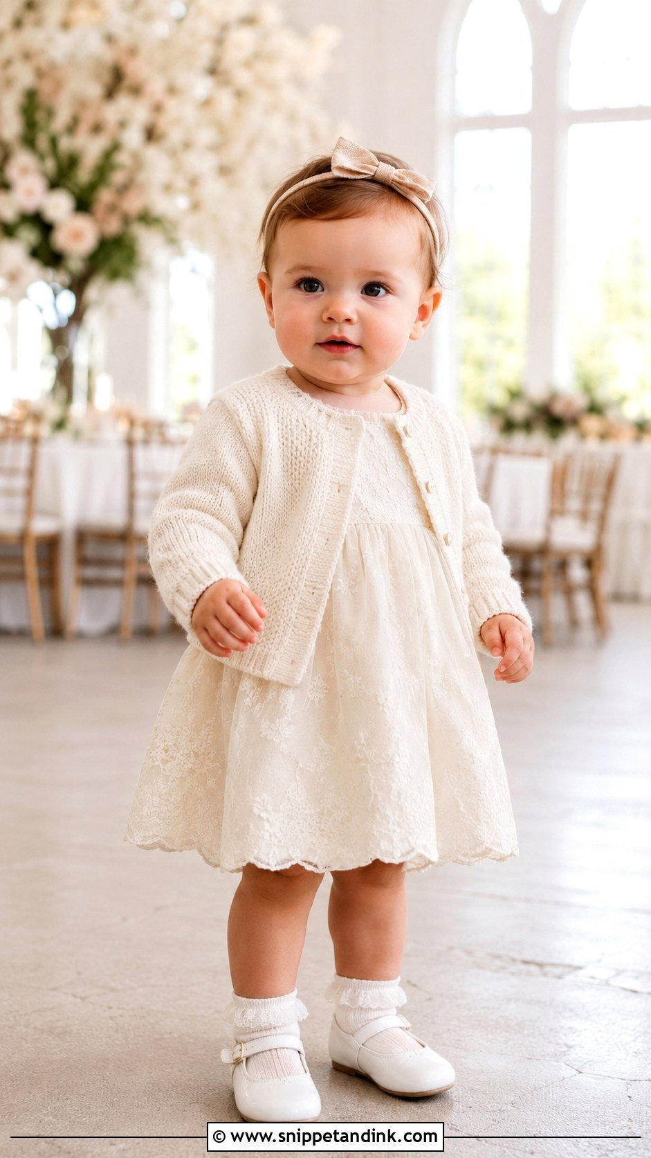 Baby Girl Dress With Cardigan - Snippet and Ink - 25 Baby Girl Dresses for Wedding