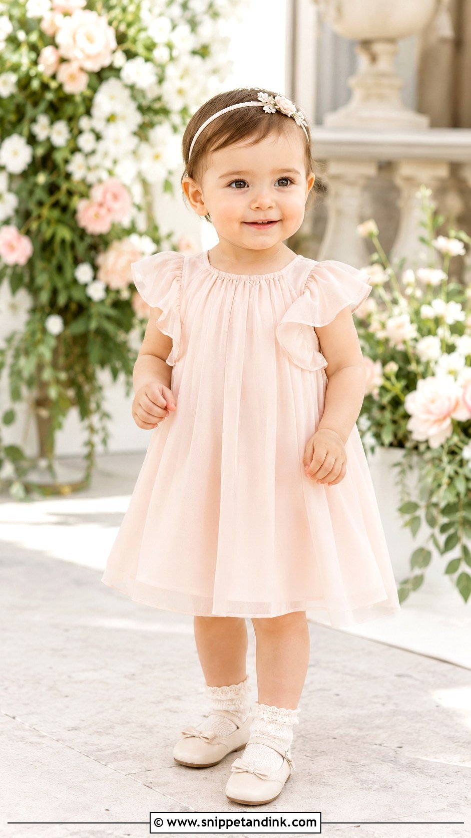 Baby Girl Dress With Flutter Sleeves - Snippet and Ink - 25 Baby Girl Dresses for Wedding