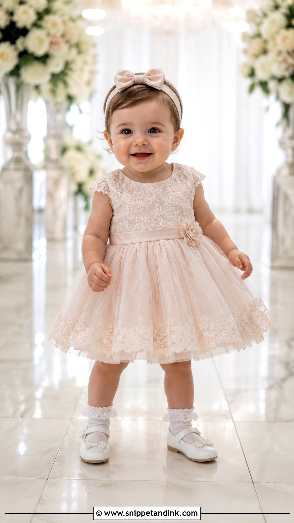 Baby Girl Dress With Mary Jane Shoes - Snippet and Ink - 25 Baby Girl Dresses for Wedding
