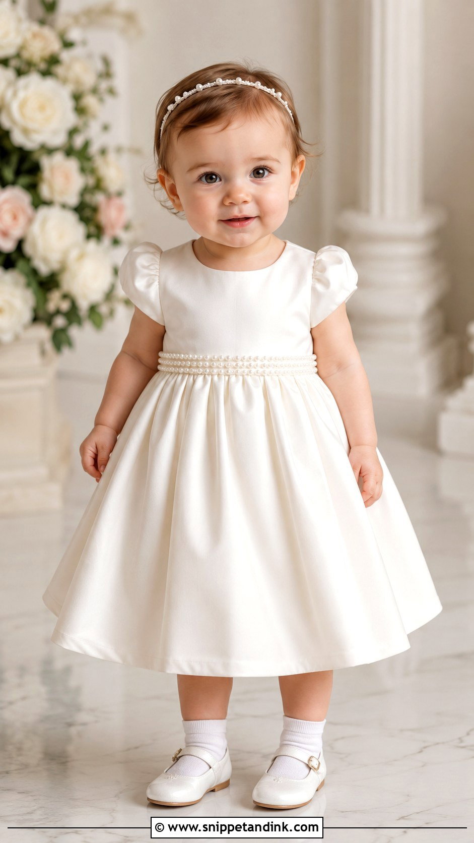 Baby Girl Dress With Pearl Detail - Snippet and Ink - 25 Baby Girl Dresses for Wedding