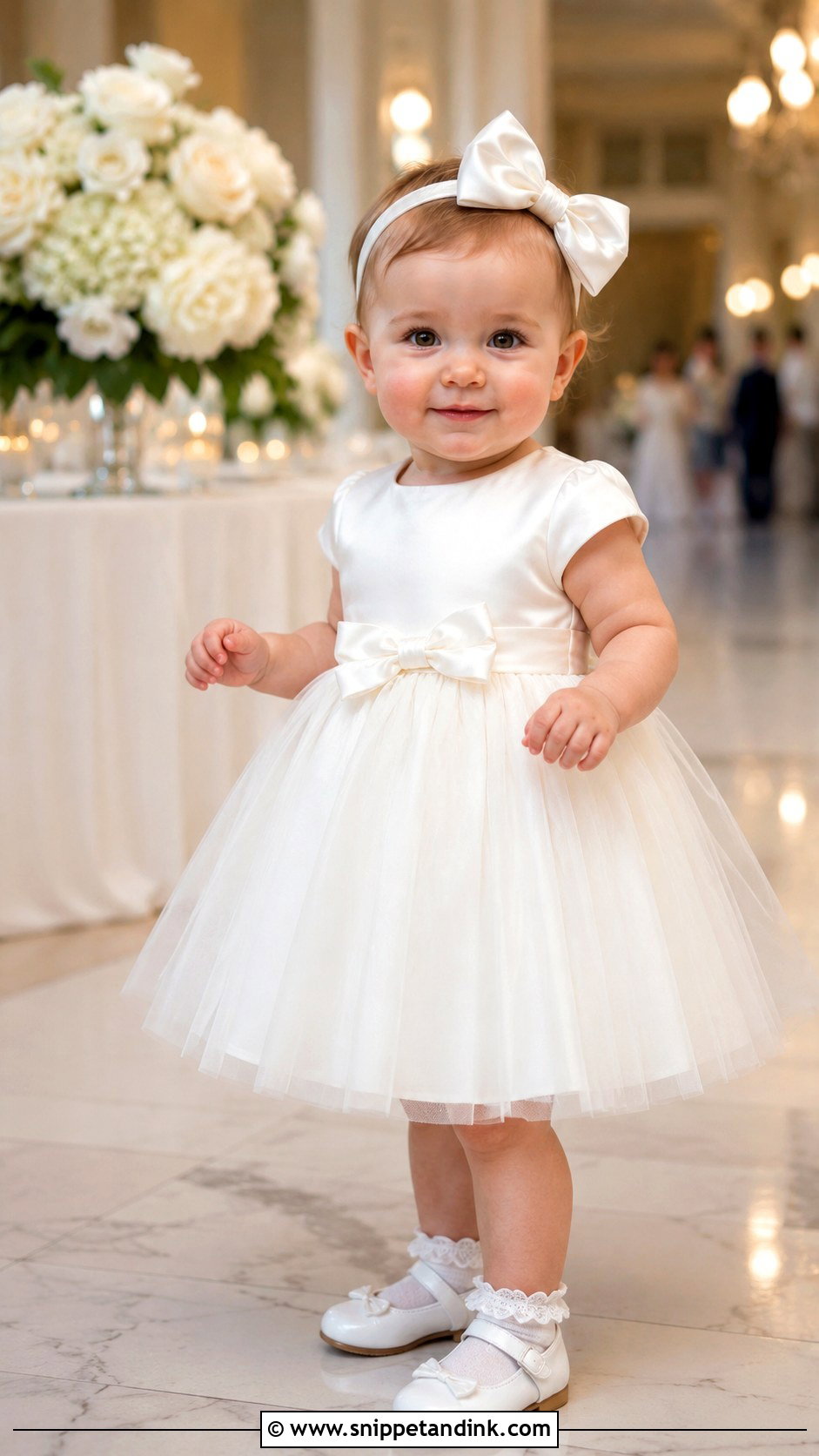 Baby Girl Dress With Satin Bodice - Snippet and Ink - 25 Baby Girl Dresses for Wedding