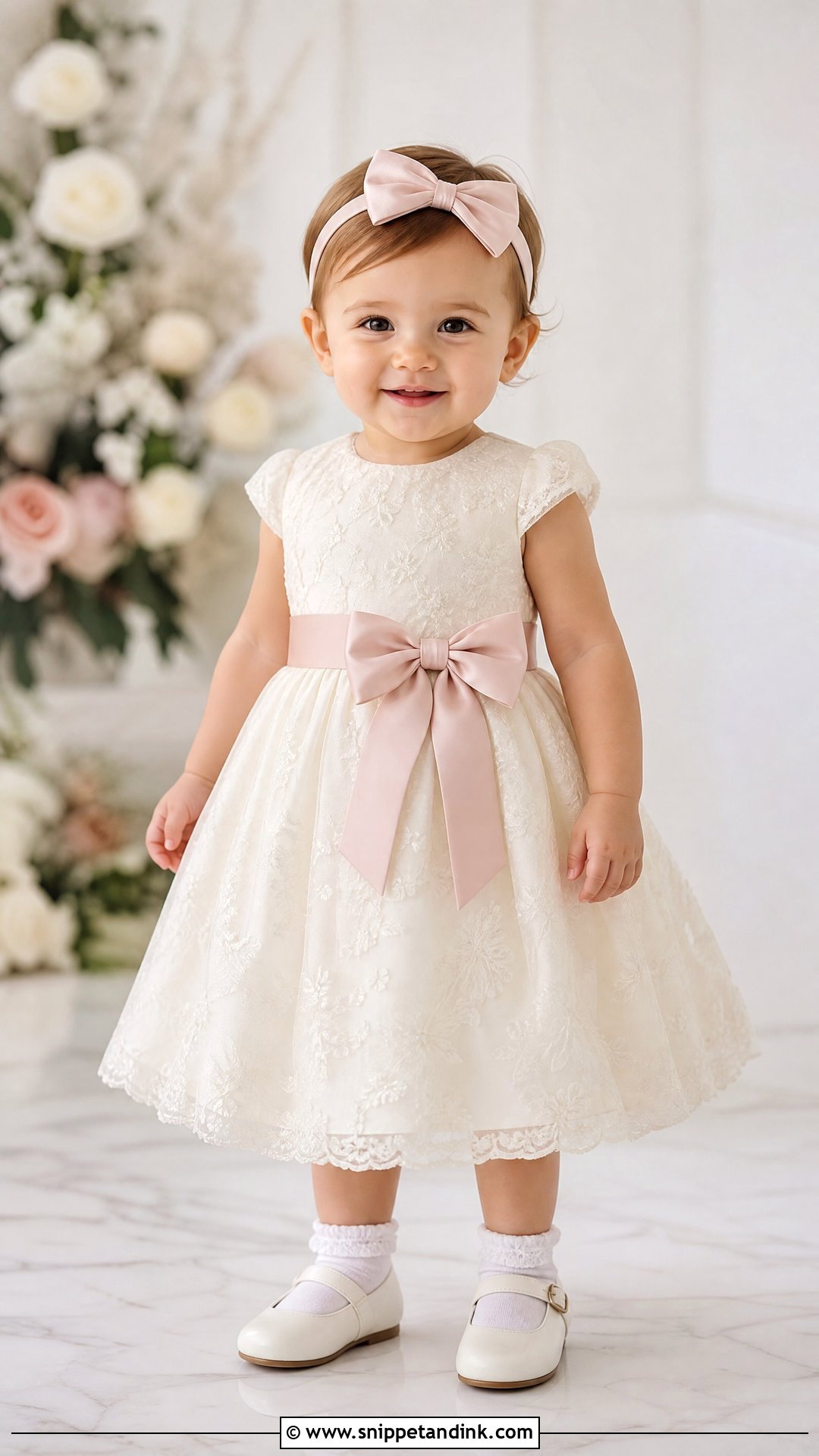 Baby Girl Wedding Dress With Bow - Snippet and Ink - 25 Baby Girl Wedding Dress Ideas