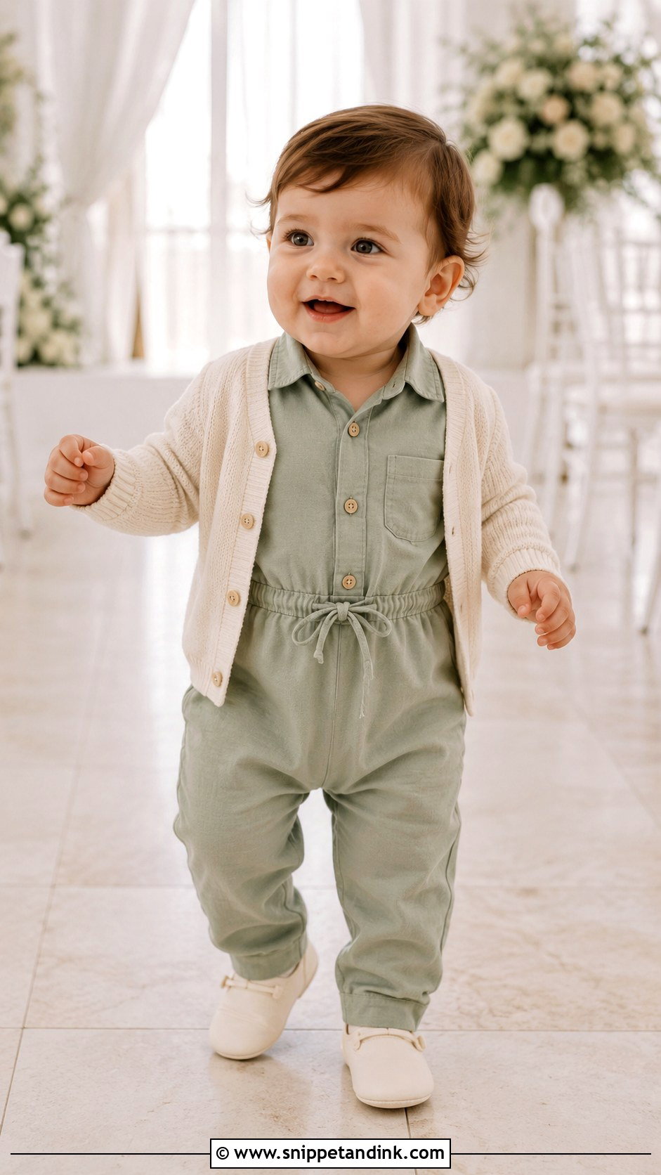 Baby Jumpsuit Wedding Outfit - Snippet and Ink - 25 Baby Wedding Outfit Ideas