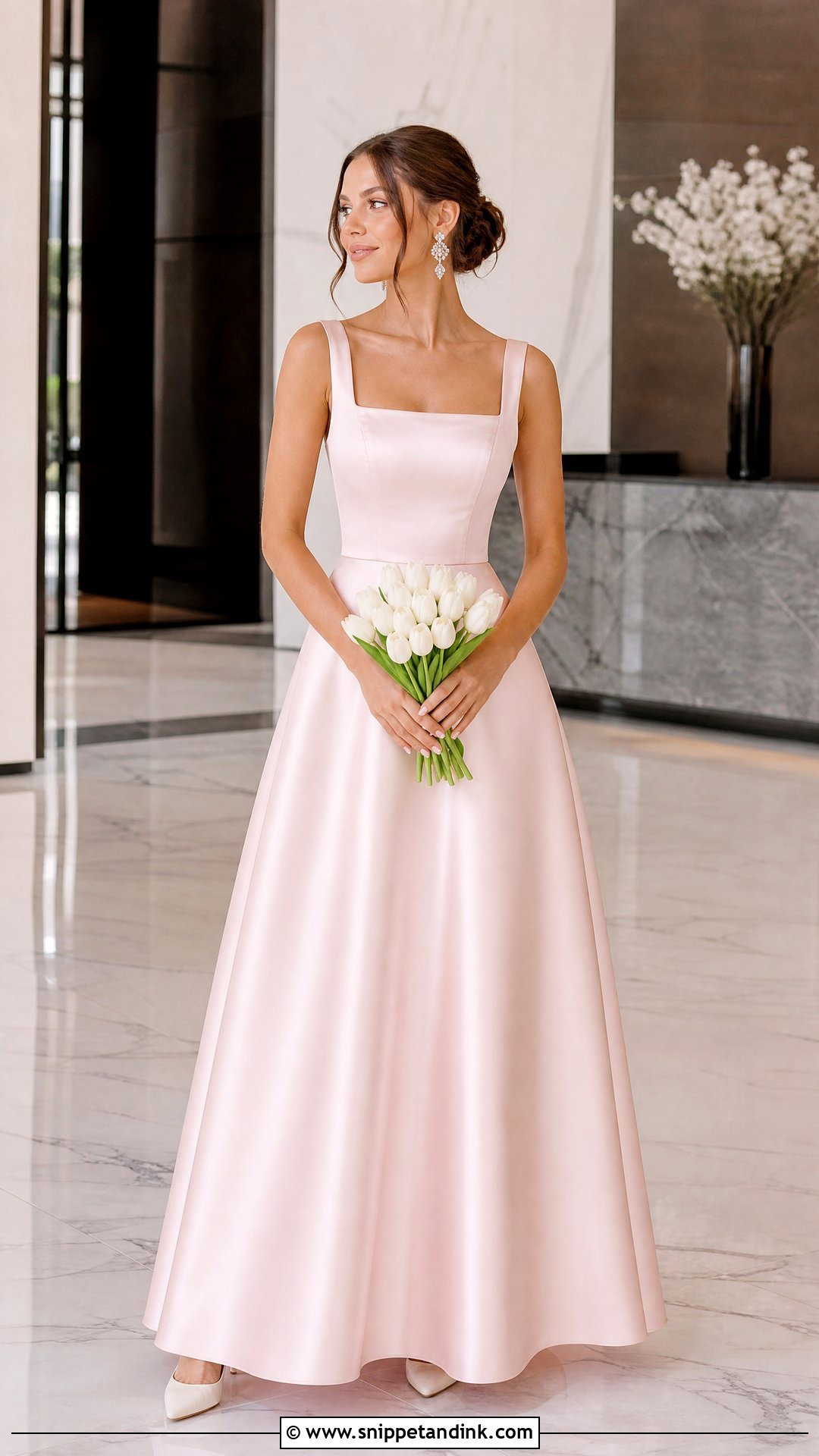 Baby Pink Satin Wedding Dress - Snippet and Ink - 25 Baby Pink Wedding Dress Ideas