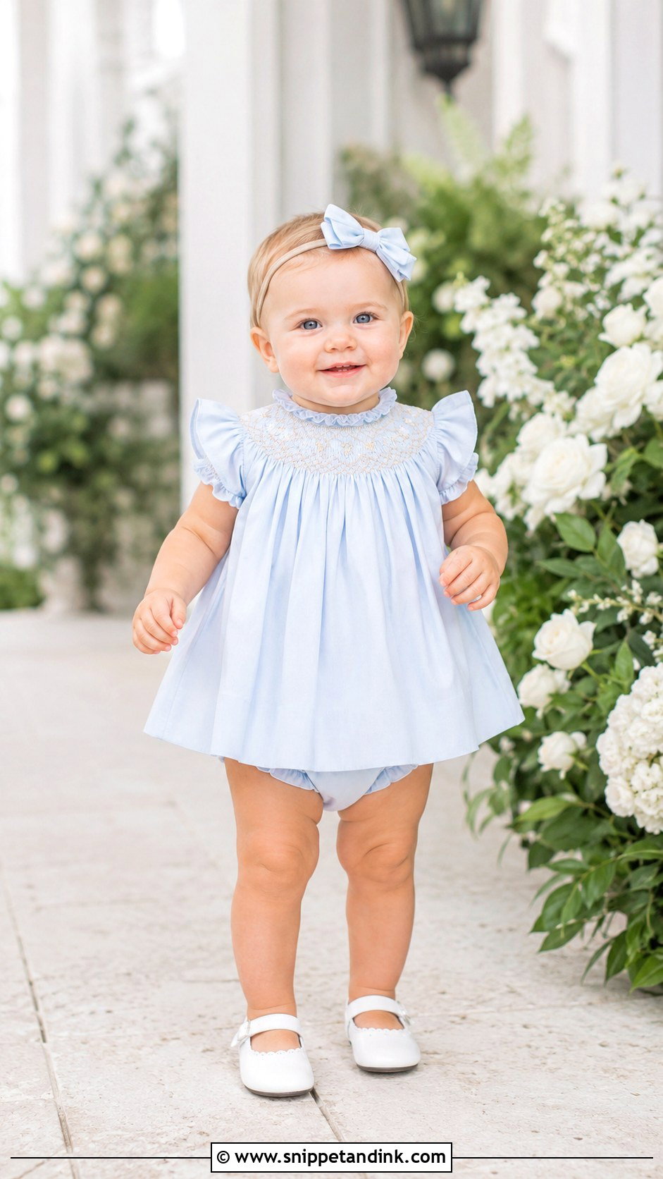 Baby Smocked Dress Wedding Outfit - Snippet and Ink - 25 Baby Wedding Outfit Ideas