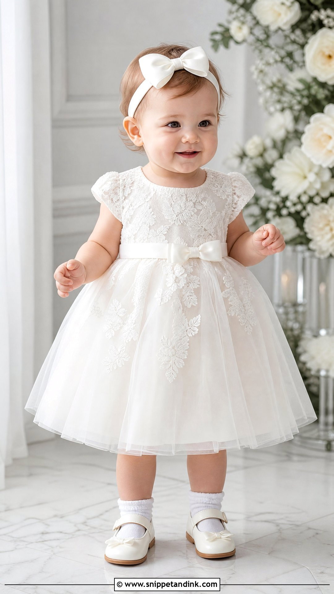 Baby Wedding Dress With Mary Jane Shoes - Snippet and Ink - 25 Baby Wedding Dress Ideas