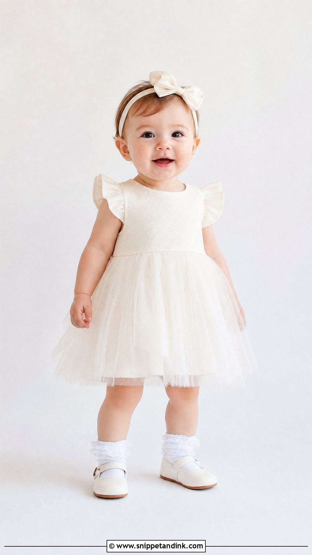 Baby Wedding Dress With Ruffle Socks - Snippet and Ink - 25 Baby Wedding Dress Ideas