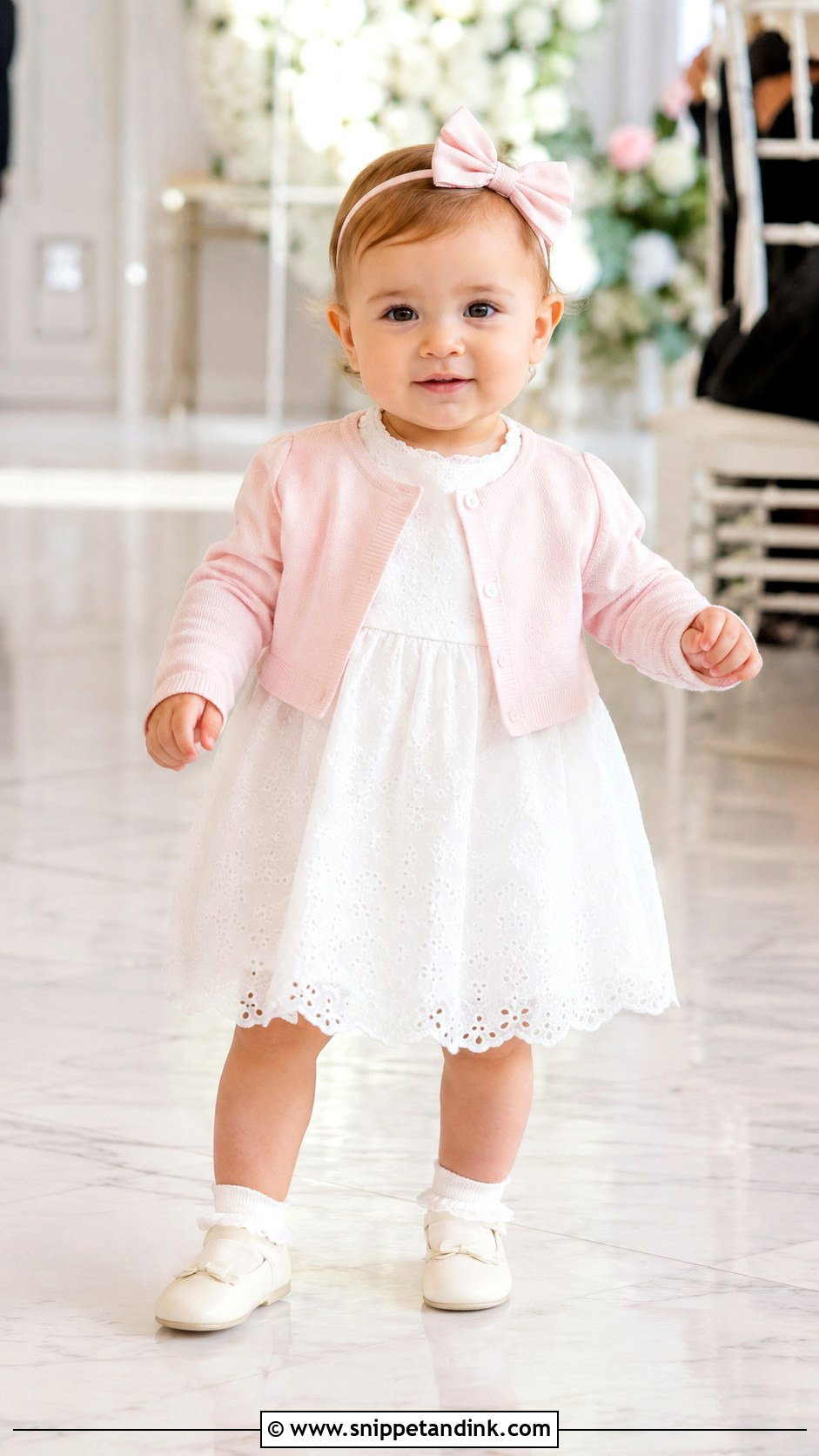 Baby White Dress Wedding Outfit - Snippet and Ink - 25 Baby Wedding Outfit Ideas