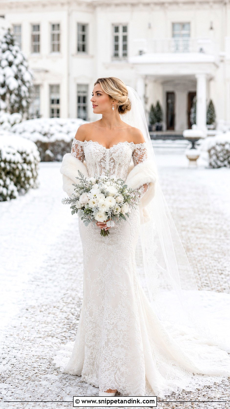 Baccara Wedding Dress For A Winter Wedding - Snippet and Ink - 20 Baccara Wedding Dress Ideas