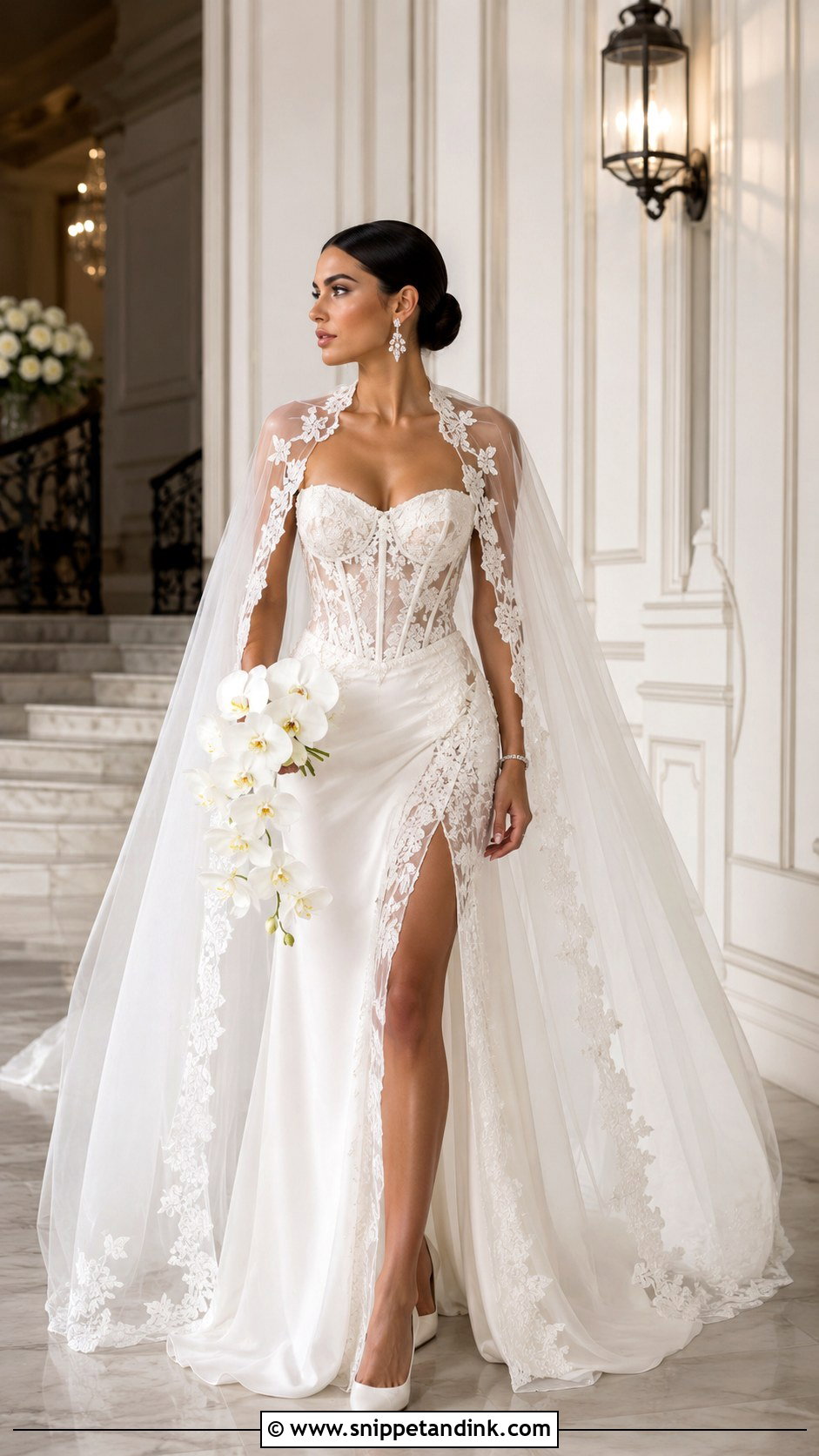 Baccara Wedding Dress With Bridal Cape - Snippet and Ink - 20 Baccara Wedding Dress Ideas