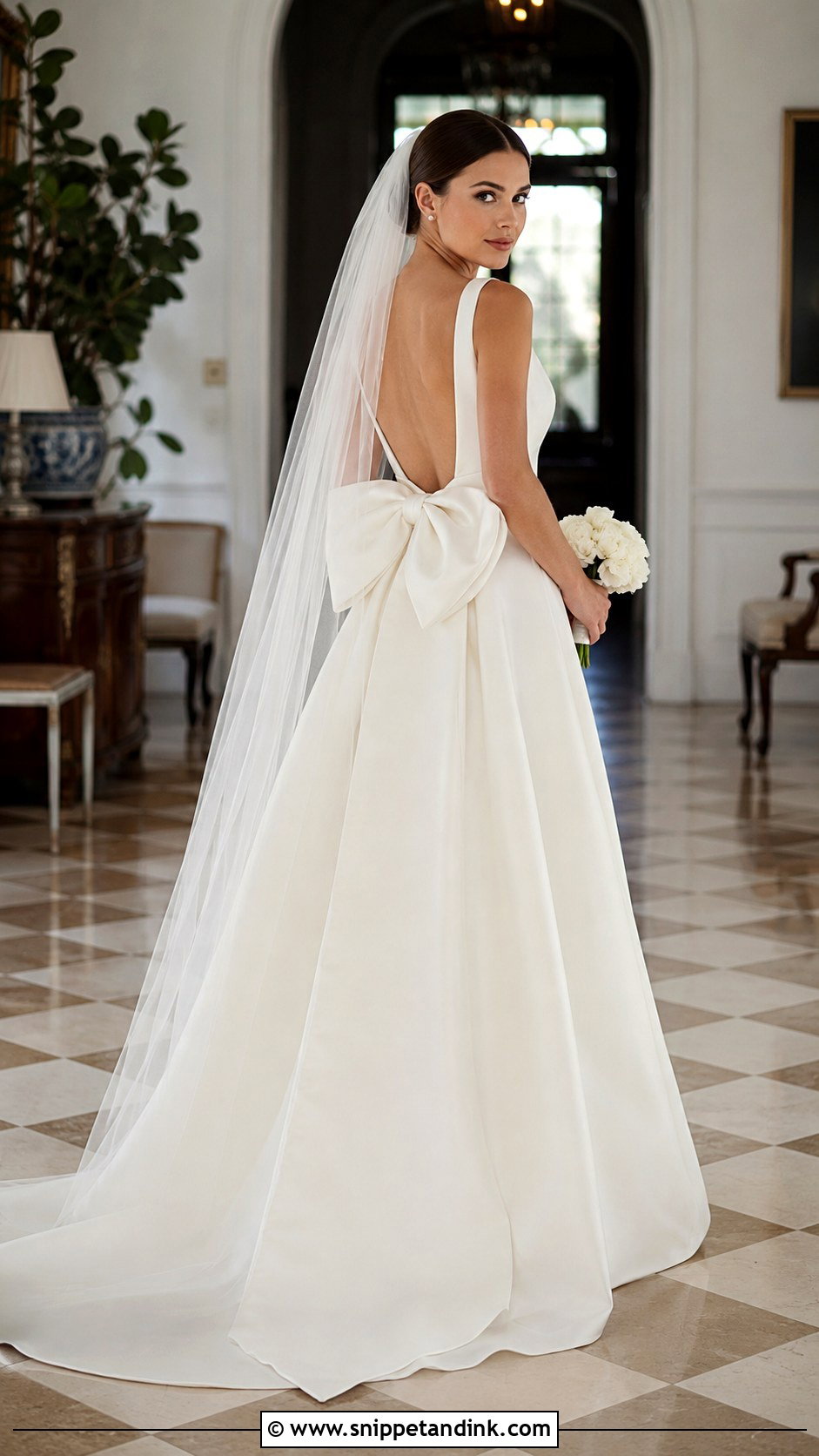 Back Bow Wedding Dress - Snippet and Ink - 20 Classy Sophisticated Bride Wedding Dress Ideas