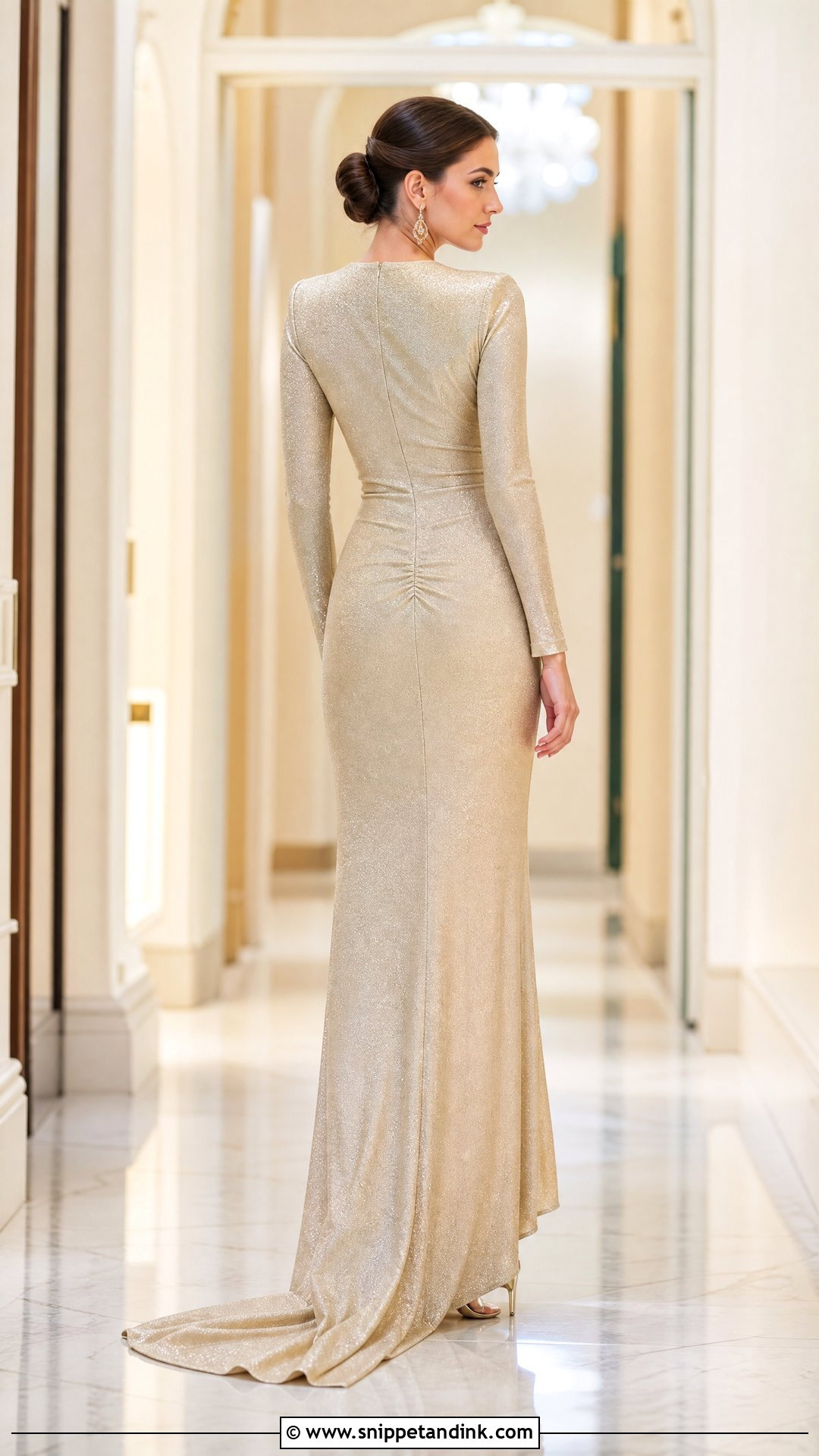 Back View Gown Pose - Snippet and Ink - 25 Poses in Gown for Photoshoot Ideas