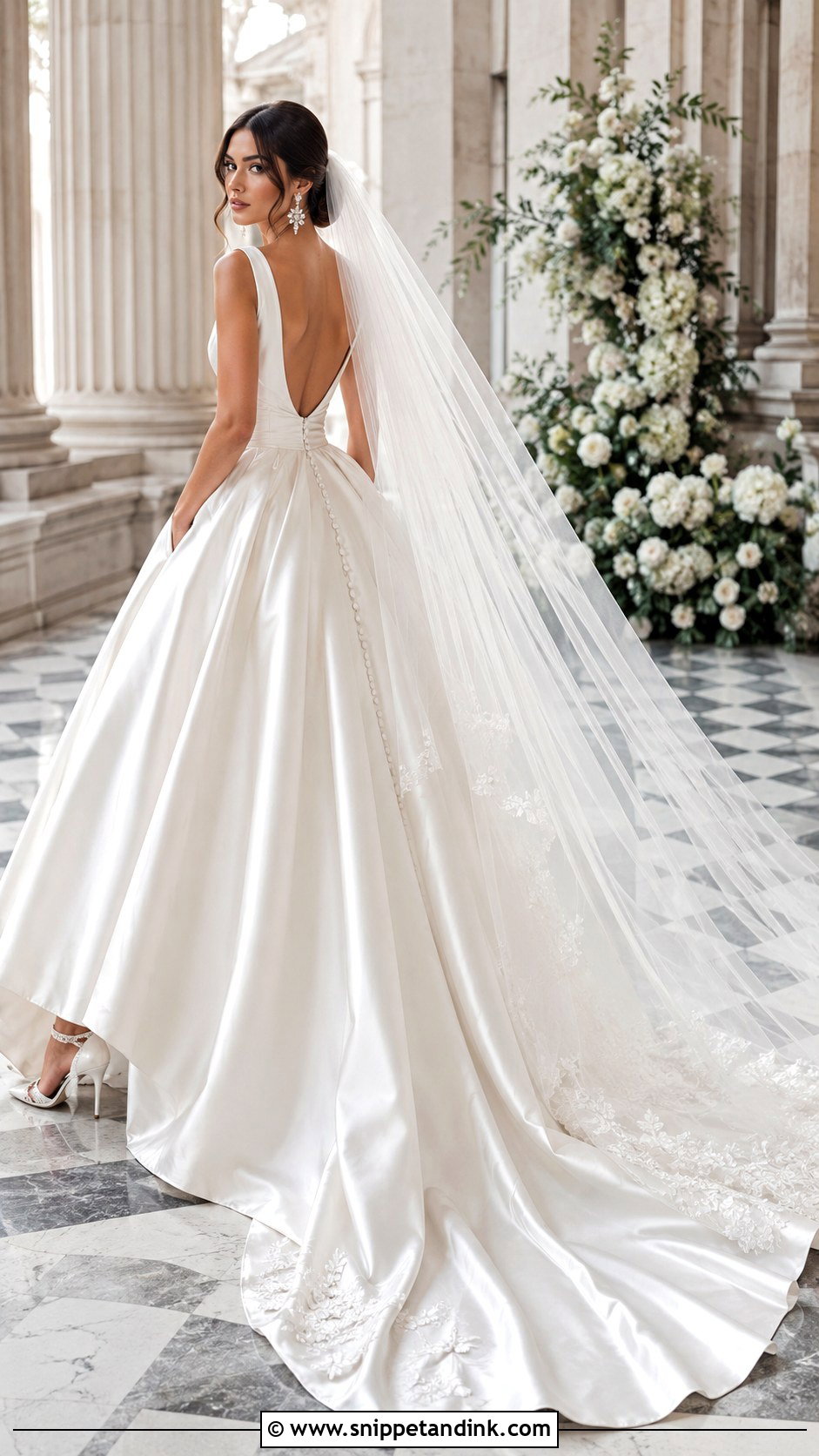 Backless Ball Gown Wedding Dress - Snippet and Ink - 25 Backless Wedding Dresses